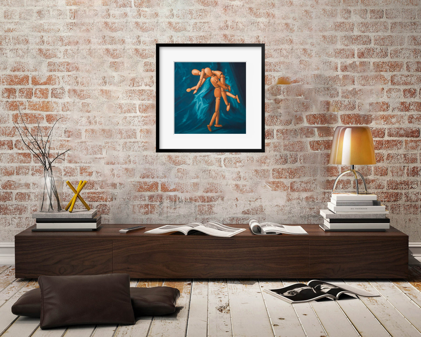 Mannequin Elope Art Print from oil painting - Creepy cute art makes great birthday gift or 20 year anniversary gift