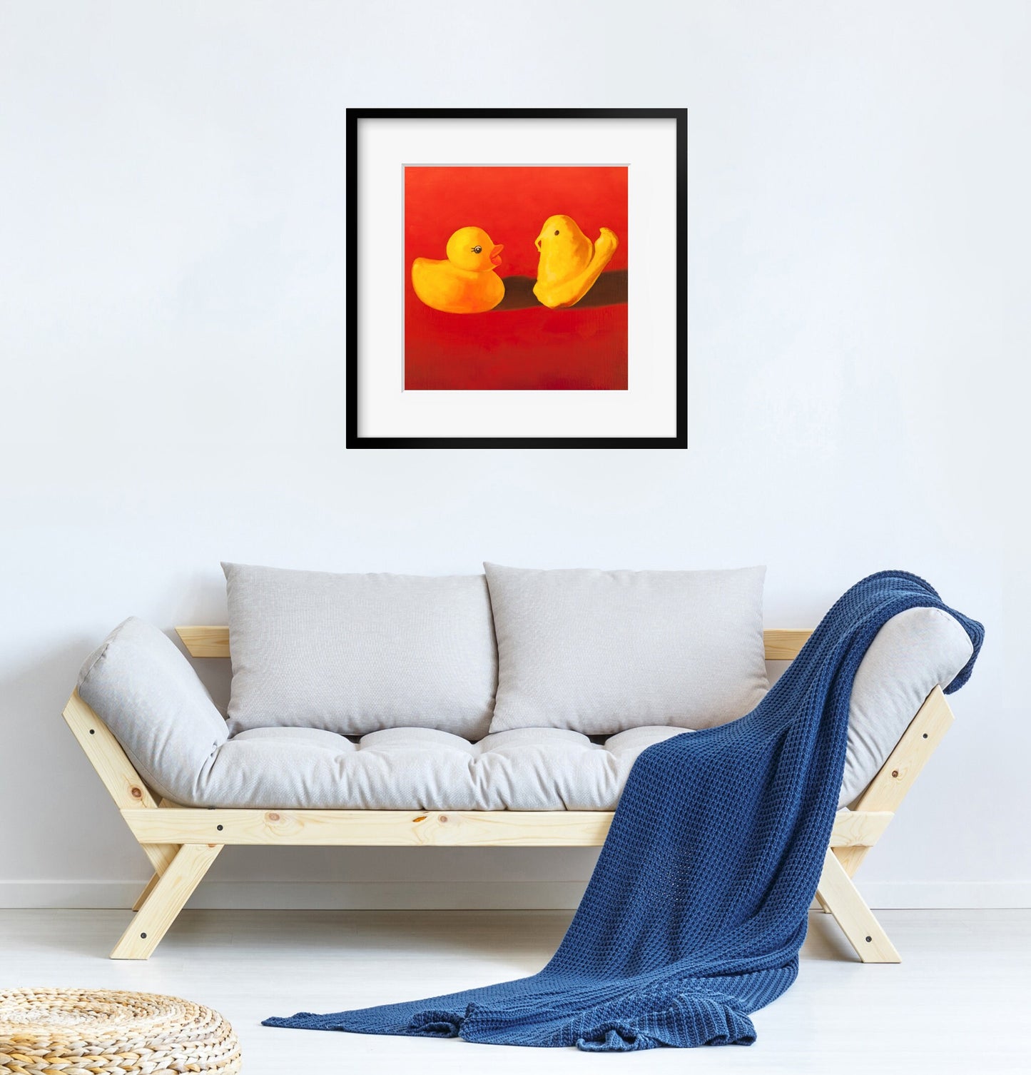 Rubber duck Peeps Art Print from oil painting - Squishy marshmallow nursery art also makes great birthday gift or wedding gift