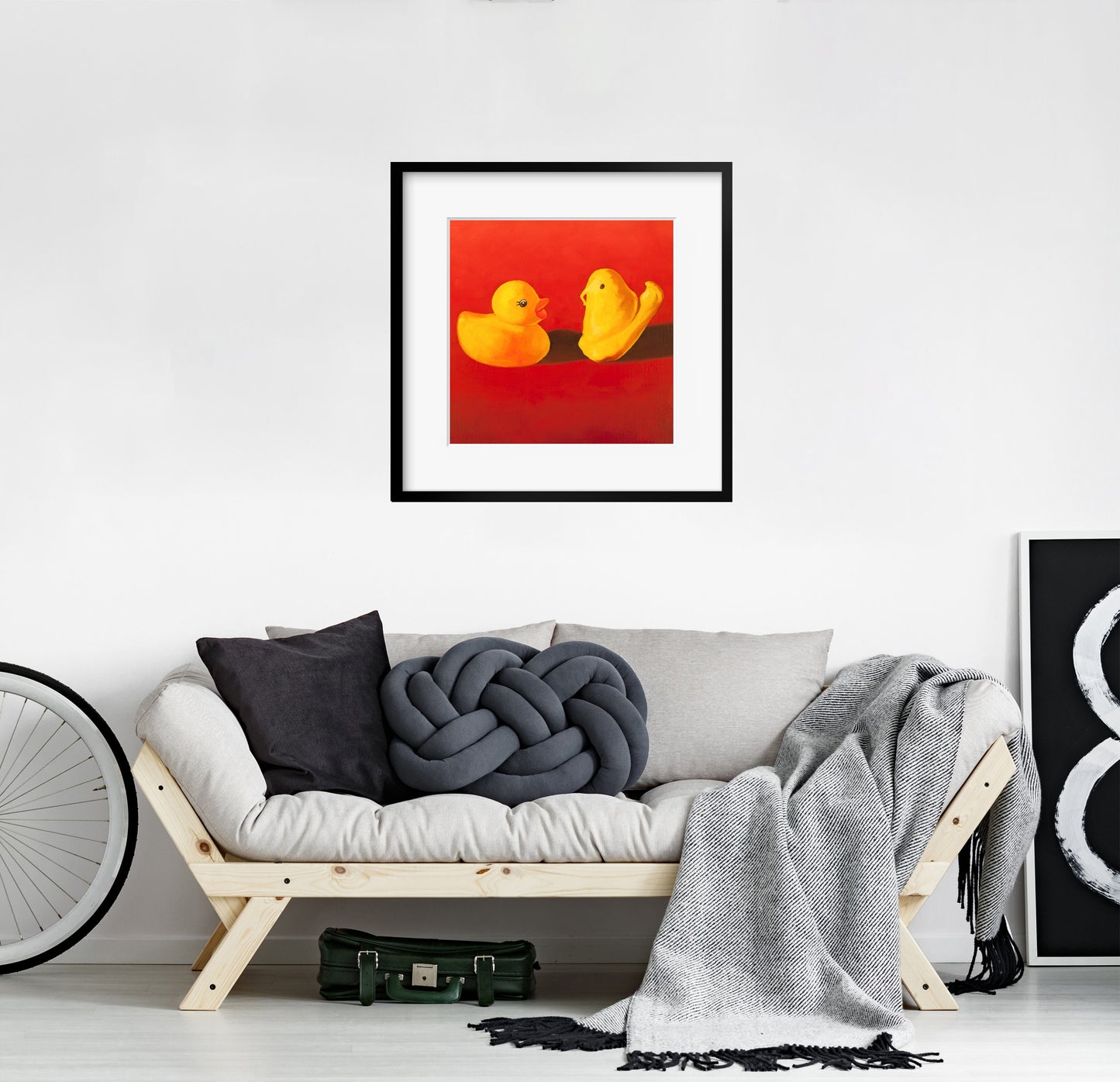 Rubber duck Peeps Art Print from oil painting - Squishy marshmallow nursery art also makes great birthday gift or wedding gift
