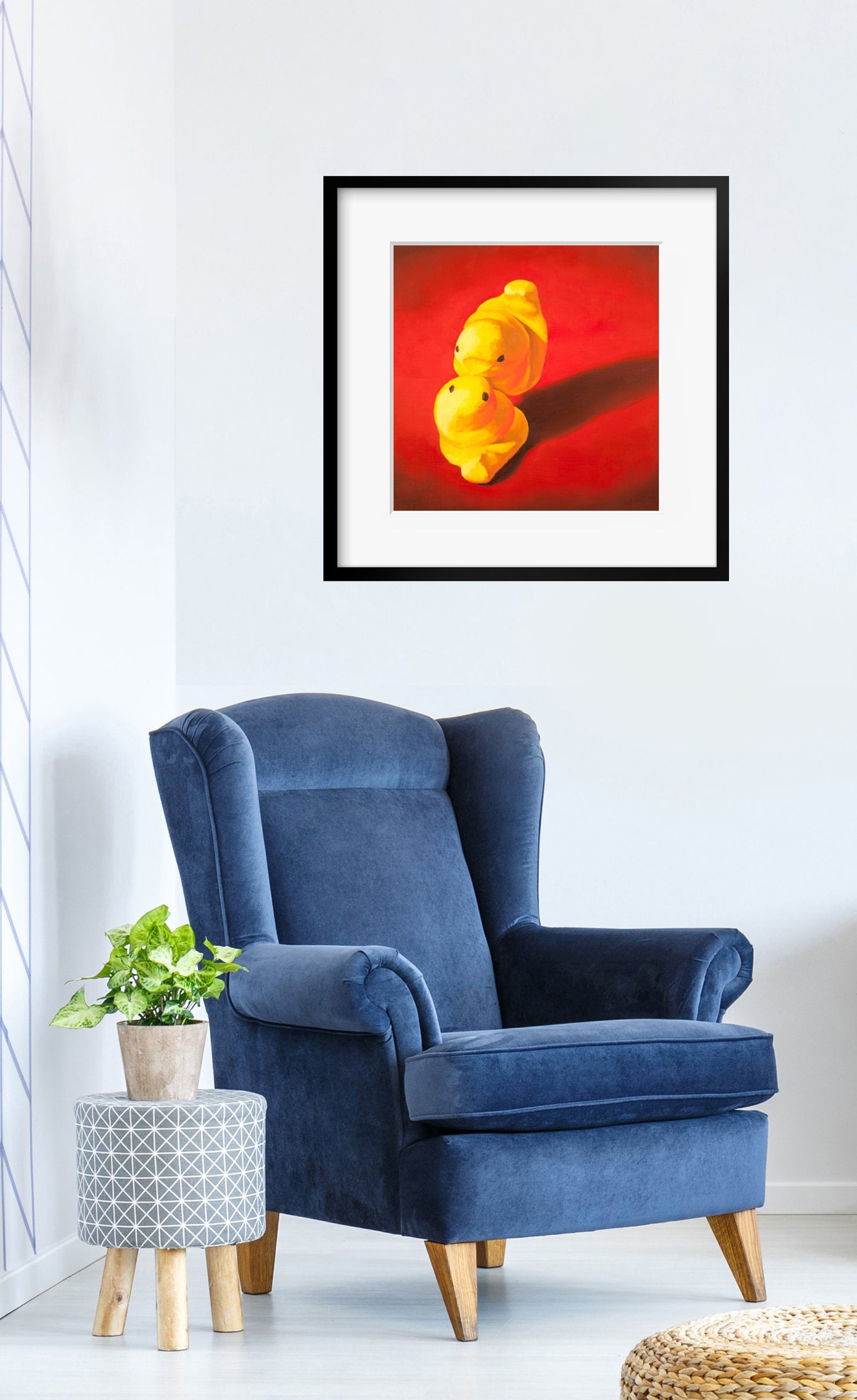 Squishy Peeps Art Print from oil painting - Marshmallow peep show makes great birthday gift or 1 year anniversary gift