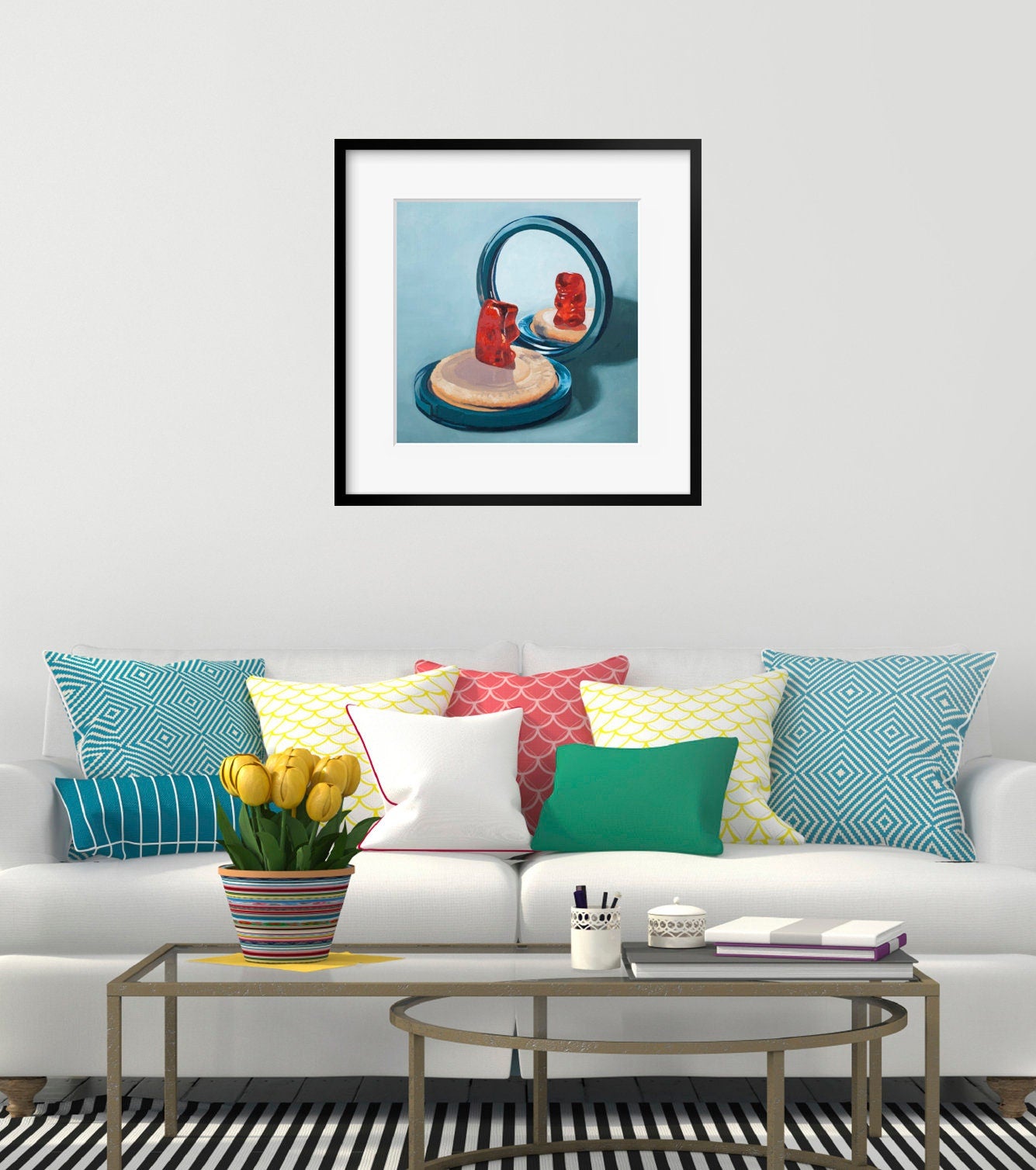 Gummy Bear Compact Mirror - Art Print