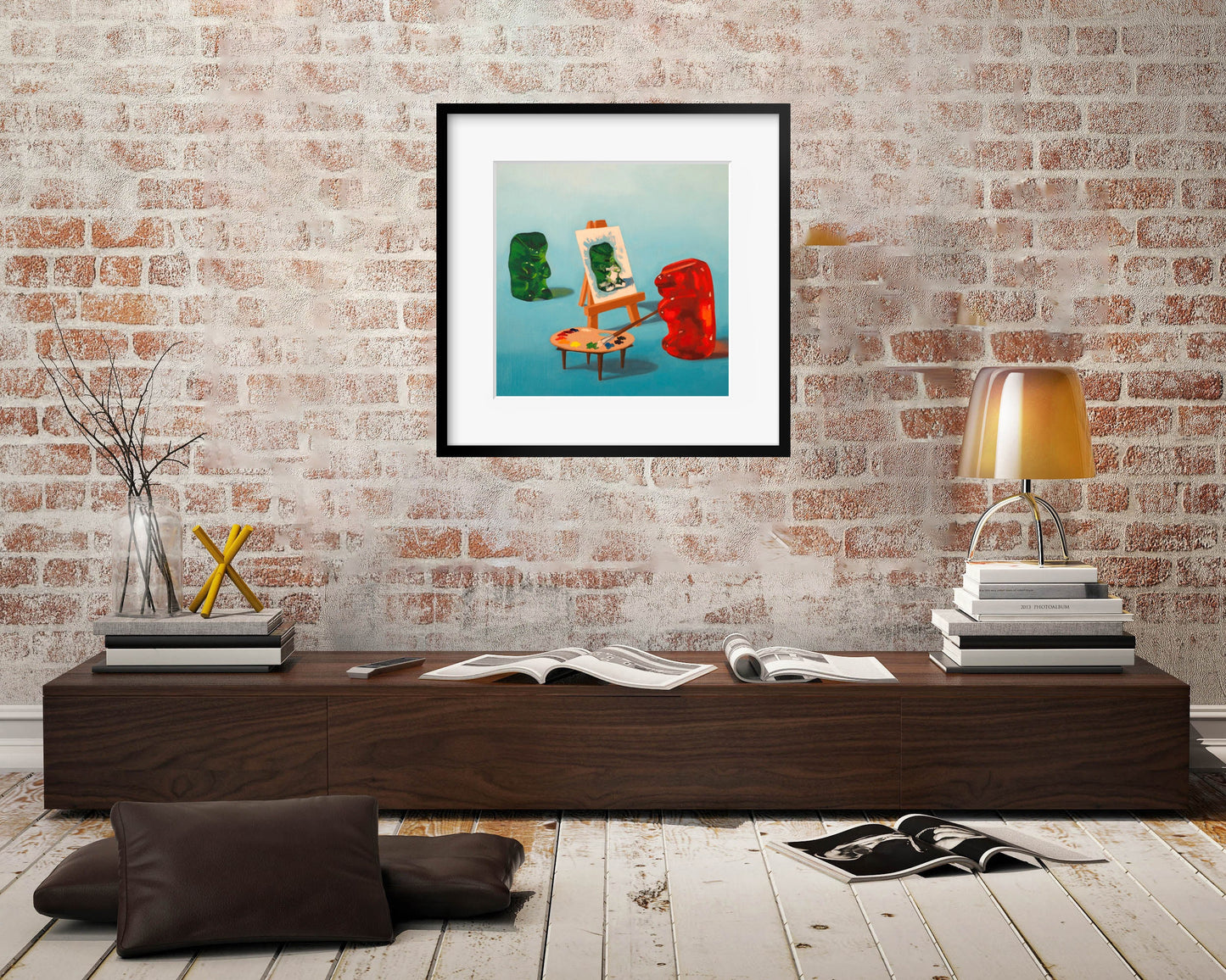 Gummy Bear Art Student - Art Print