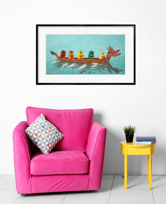 Gummy Bear Dragon Boat - Art Print