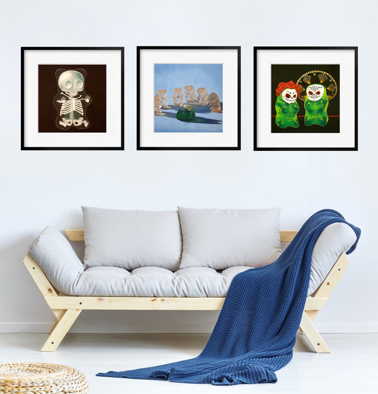 Gummy Bear Art Creepy Cute - Set of 3 Prints