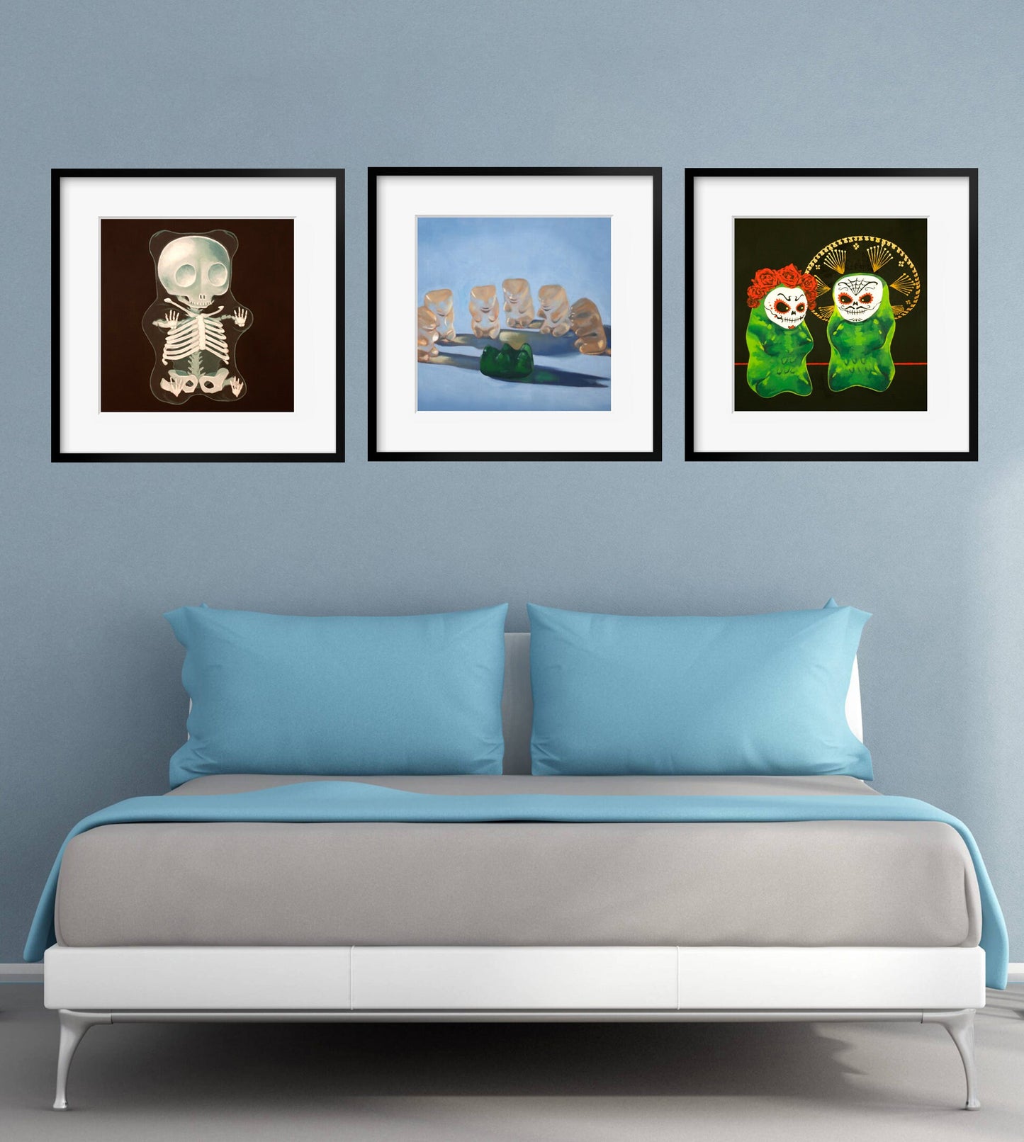Gummy Bear Art Creepy Cute - Set of 3 Prints
