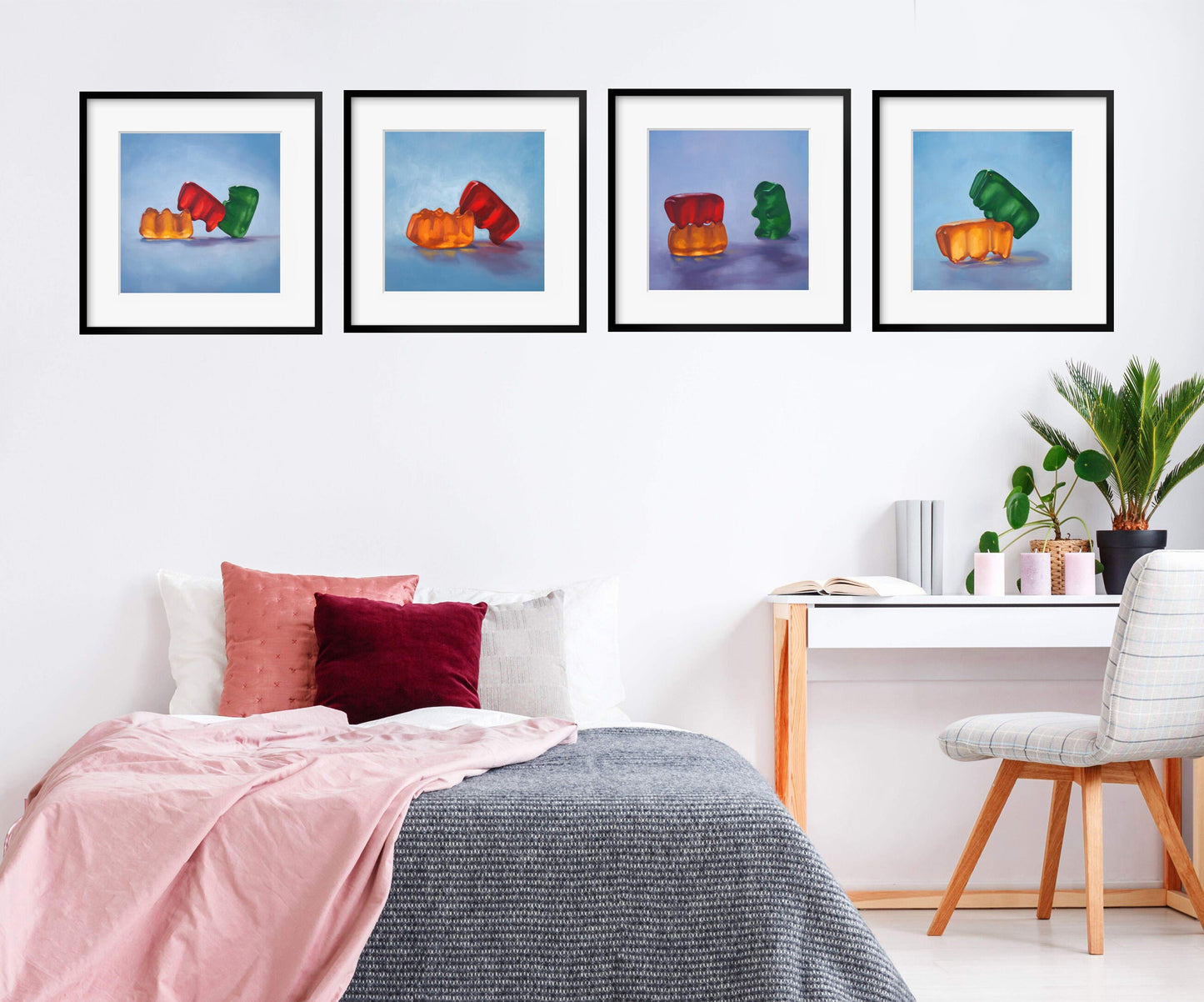 Gummy Bear Art - set of 4 Prints