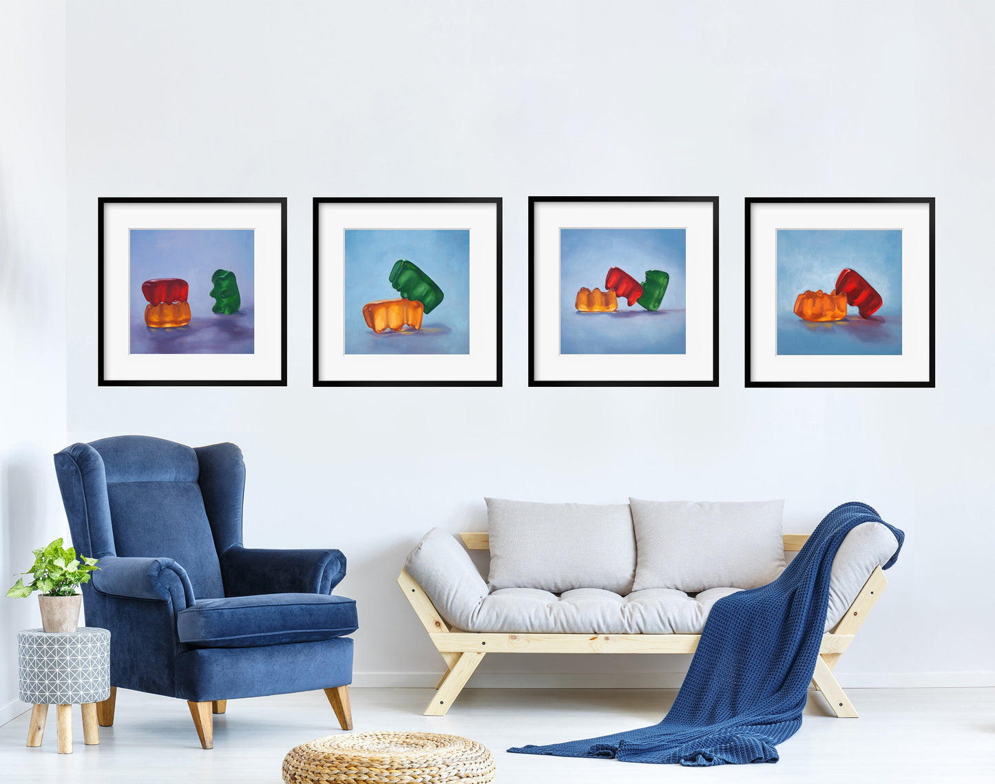 Gummy Bear Art - set of 4 Prints