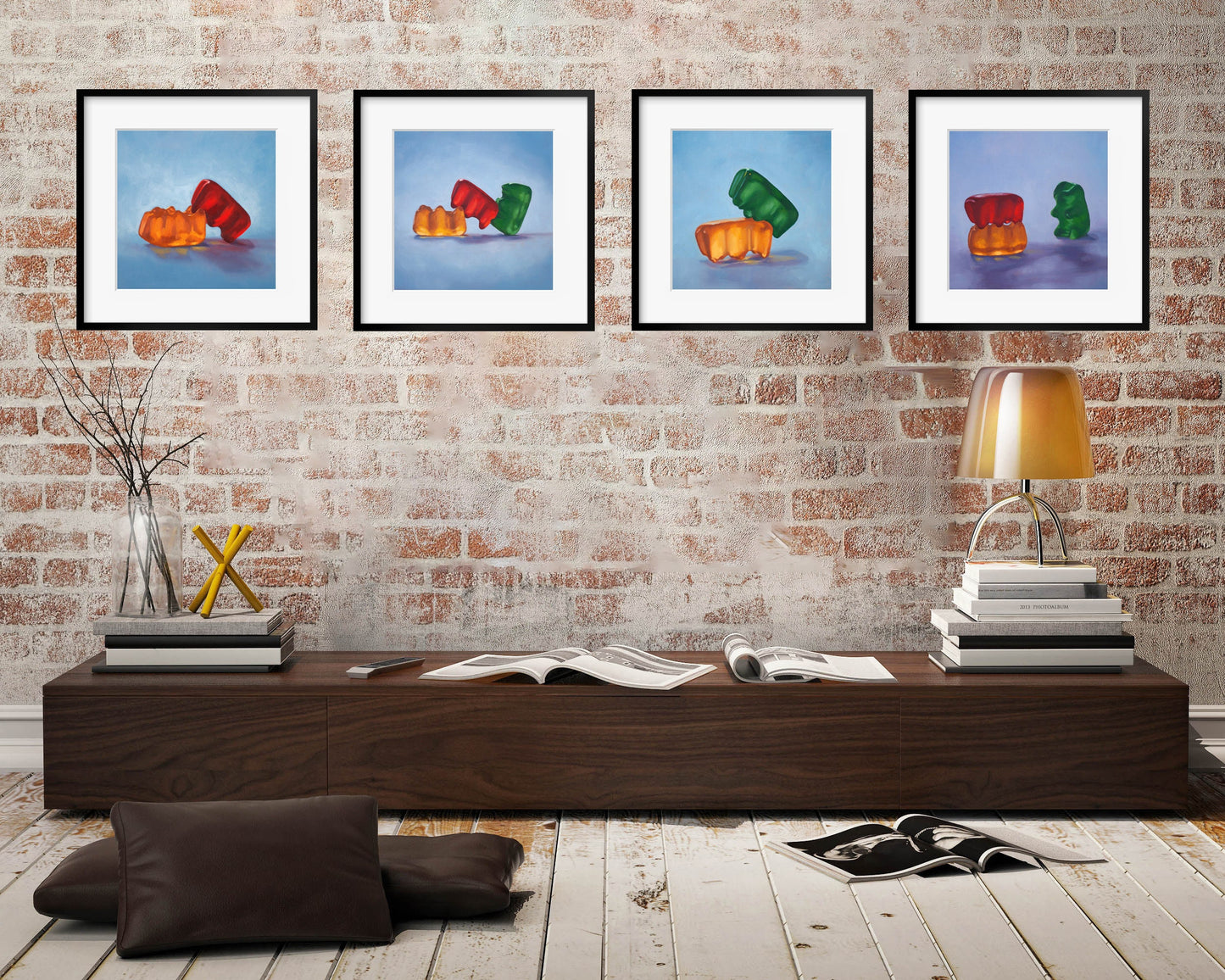 Gummy Bear Art - set of 4 Prints