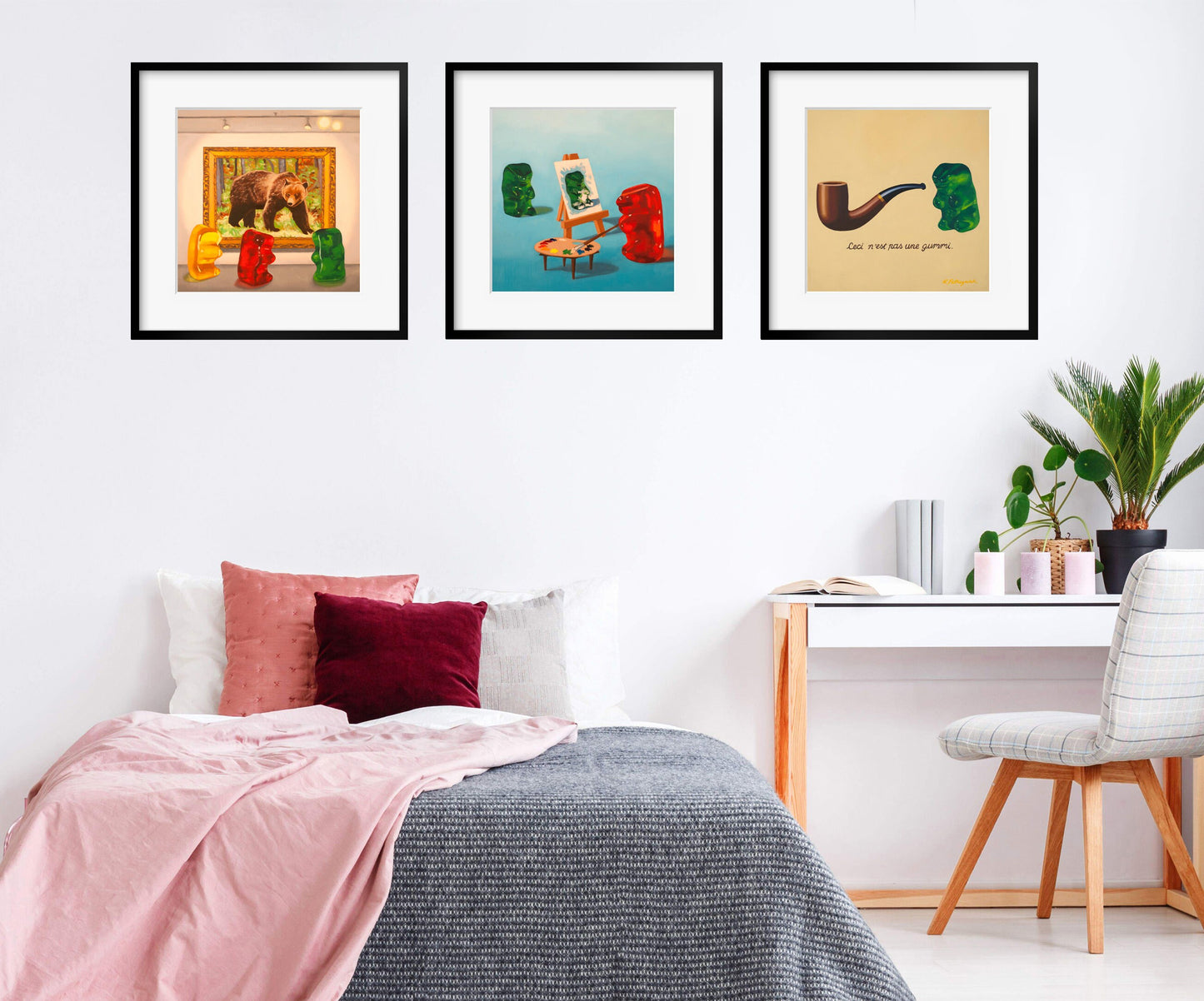 Gummy Bear Art Set of 3 Prints