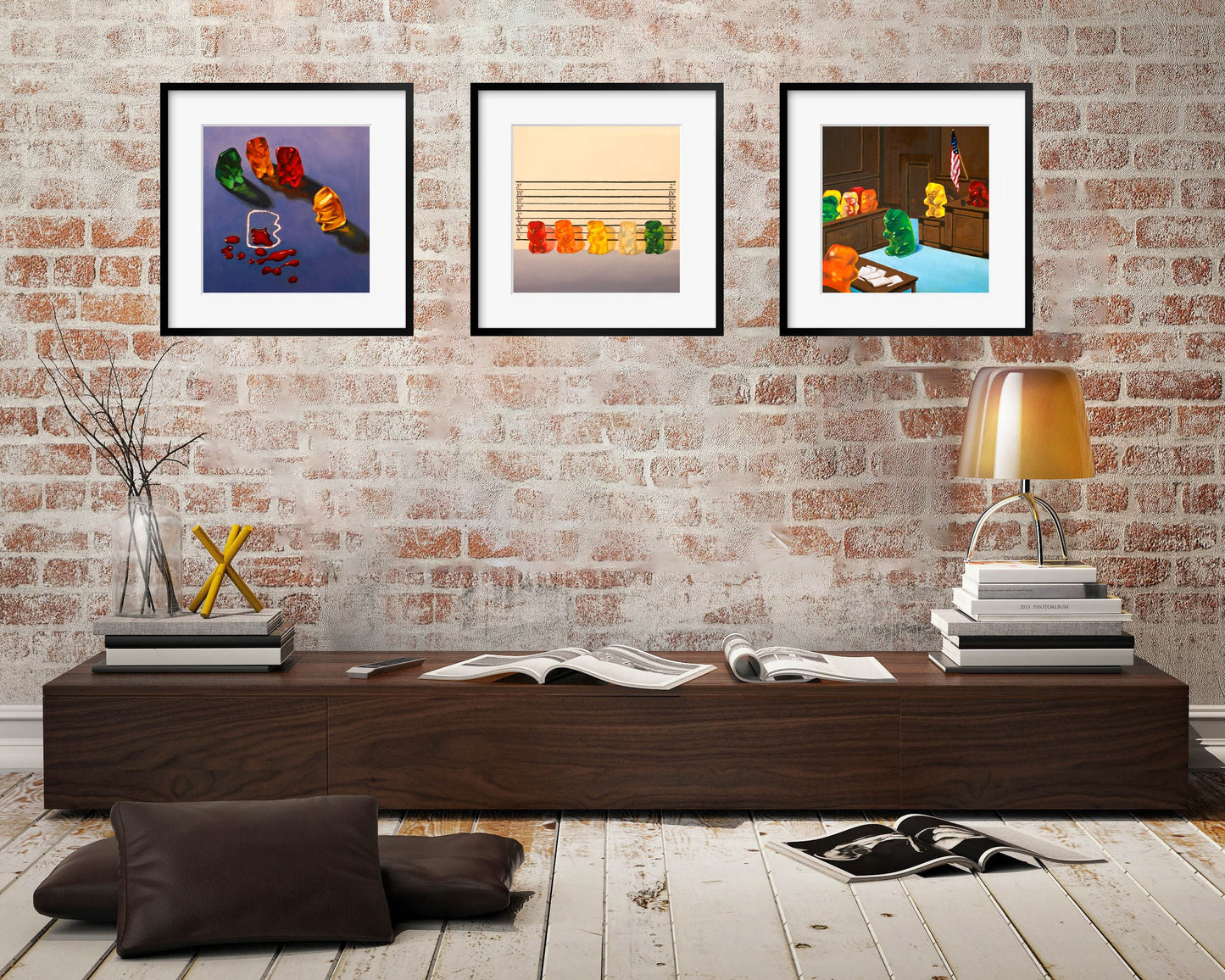 Set of 3 Gummy Bear - Art Prints
