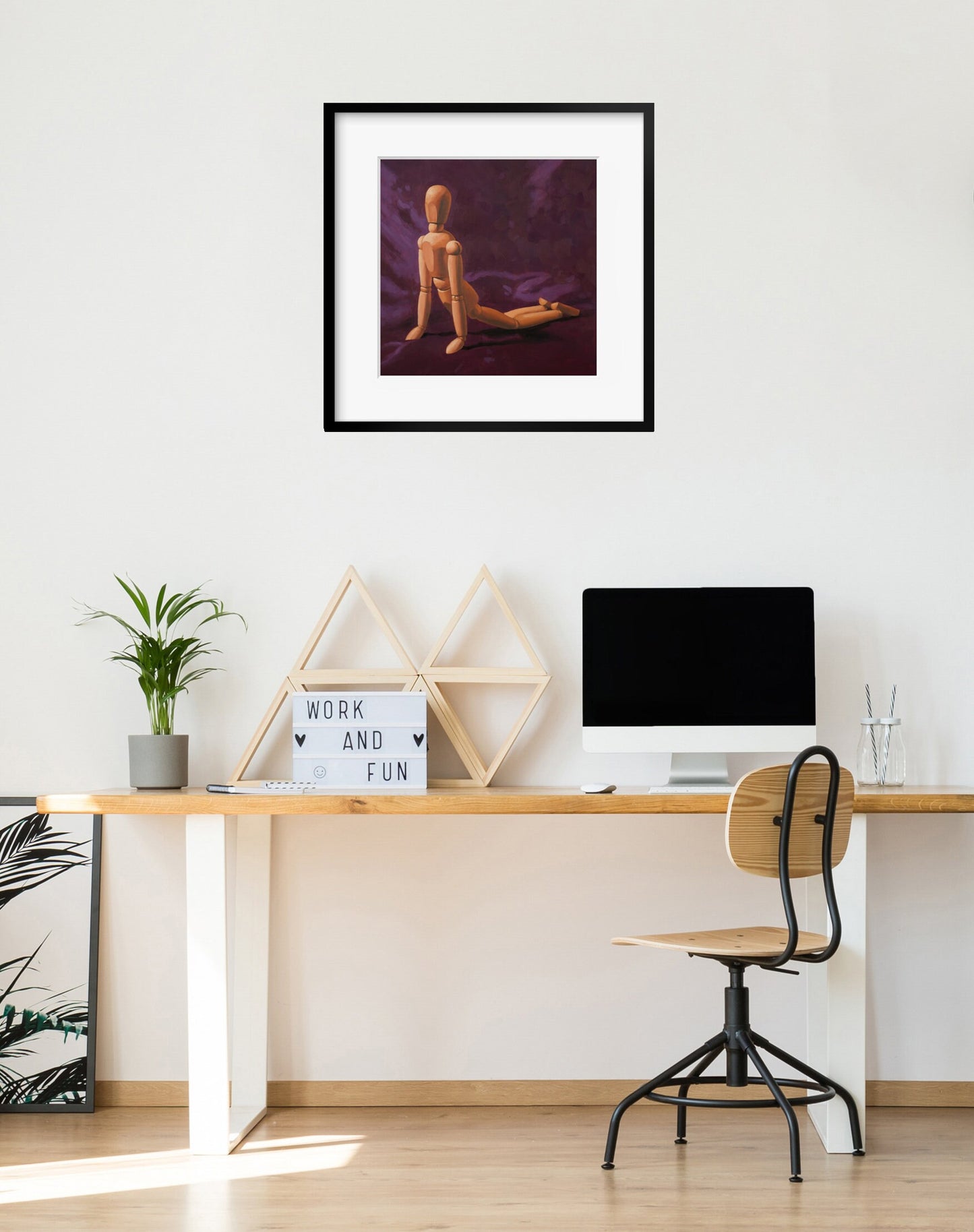 Yoga Mindfulness Mannequin - Art Print