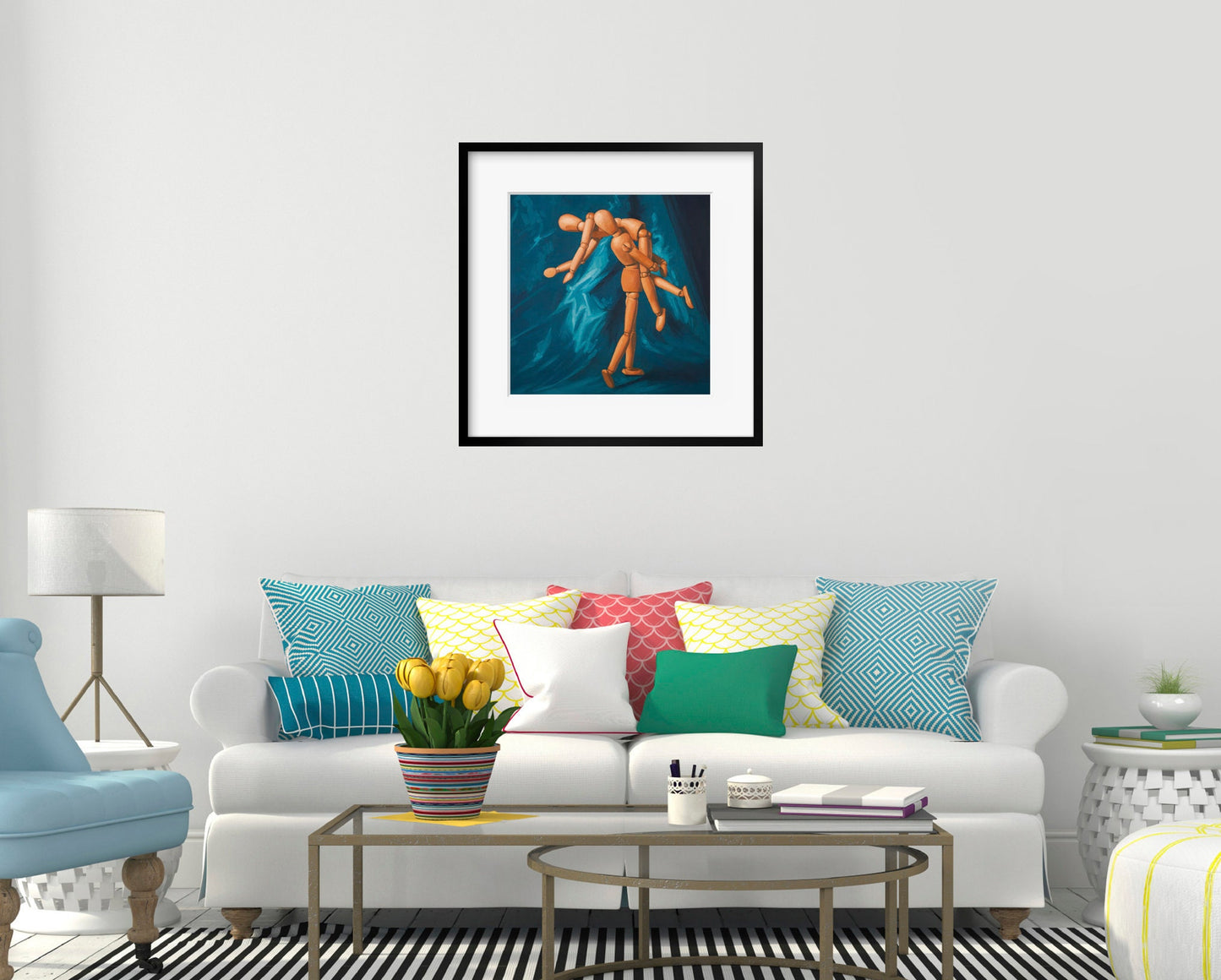 Mannequin Elope Art Print from oil painting - Creepy cute art makes great birthday gift or 20 year anniversary gift