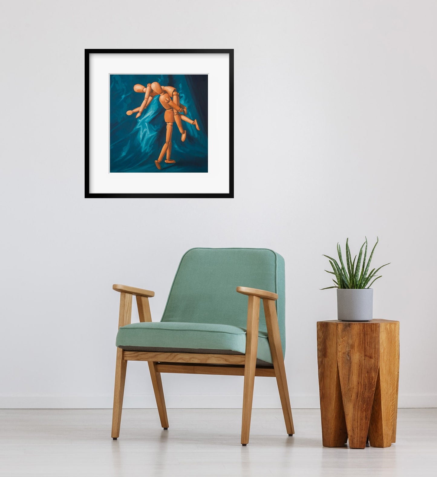 Mannequin Elope Art Print from oil painting - Creepy cute art makes great birthday gift or 20 year anniversary gift