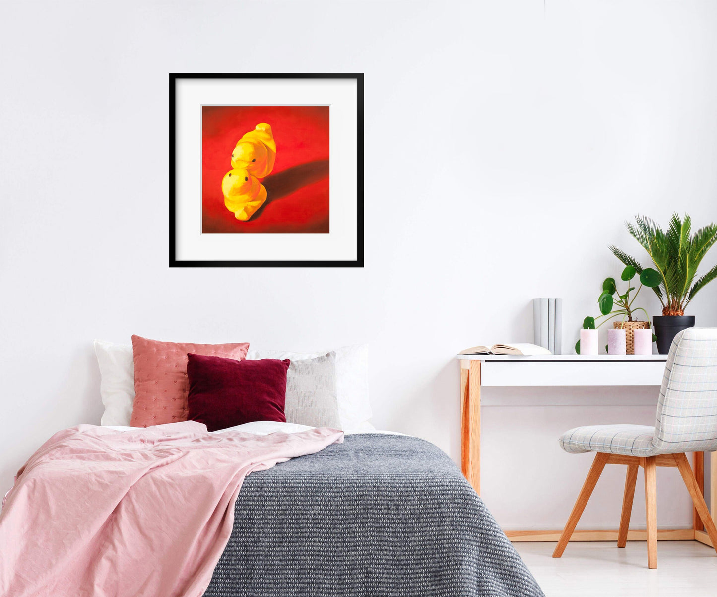 Squishy Peeps Art Print from oil painting - Marshmallow peep show makes great birthday gift or 1 year anniversary gift