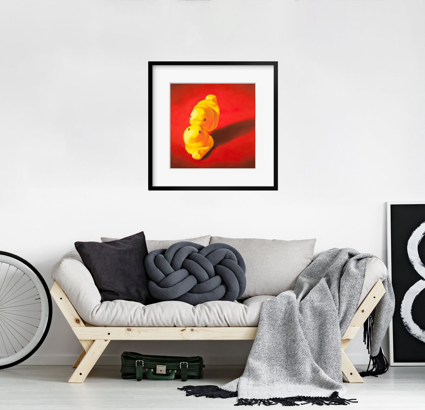 Squishy Peeps Art Print from oil painting - Marshmallow peep show makes great birthday gift or 1 year anniversary gift