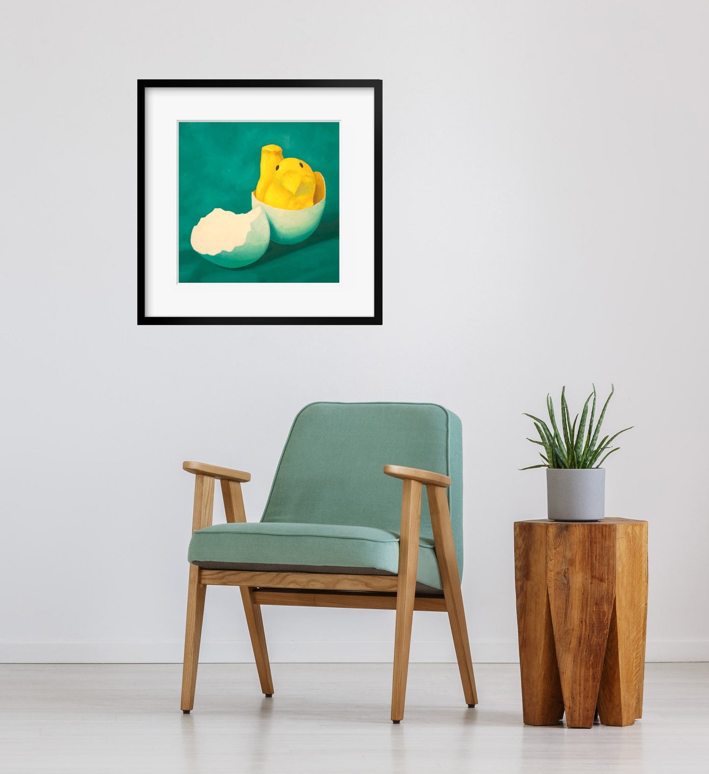 Birthday Peeps Art Print from oil painting - Funny squishy marshmallow peep for Easter basket baby shower or nursery art