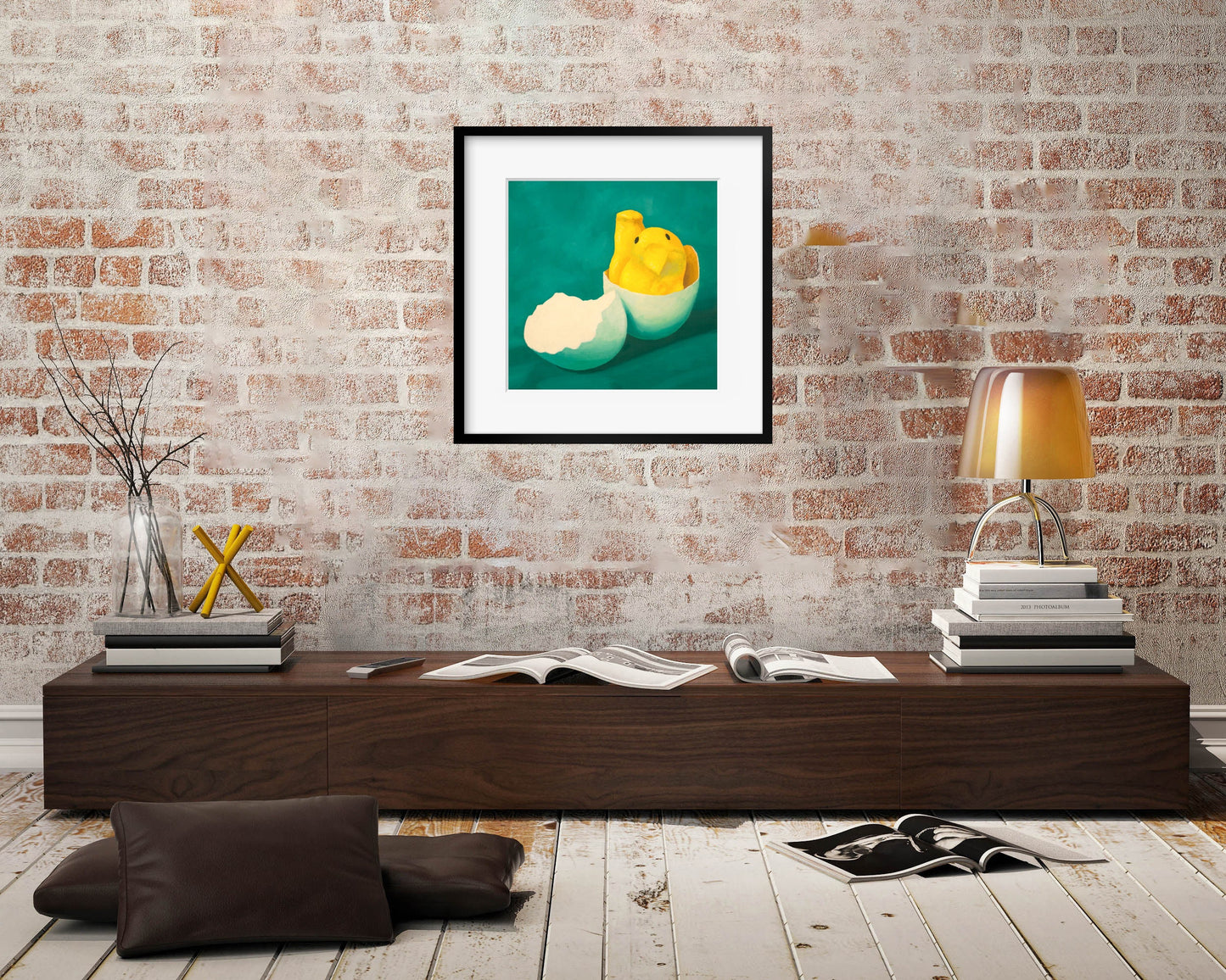 Birthday Peeps Art Print from oil painting - Funny squishy marshmallow peep for Easter basket baby shower or nursery art