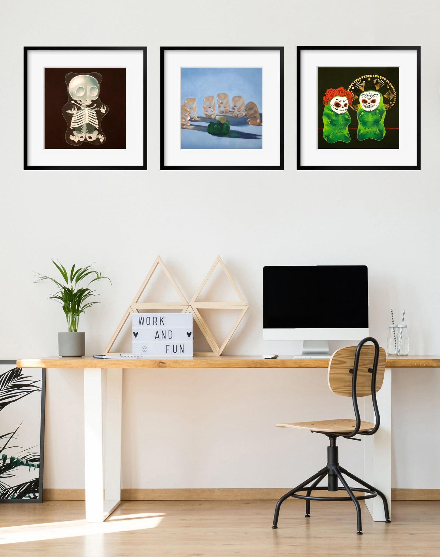Gummy Bear Art Creepy Cute - Set of 3 Prints