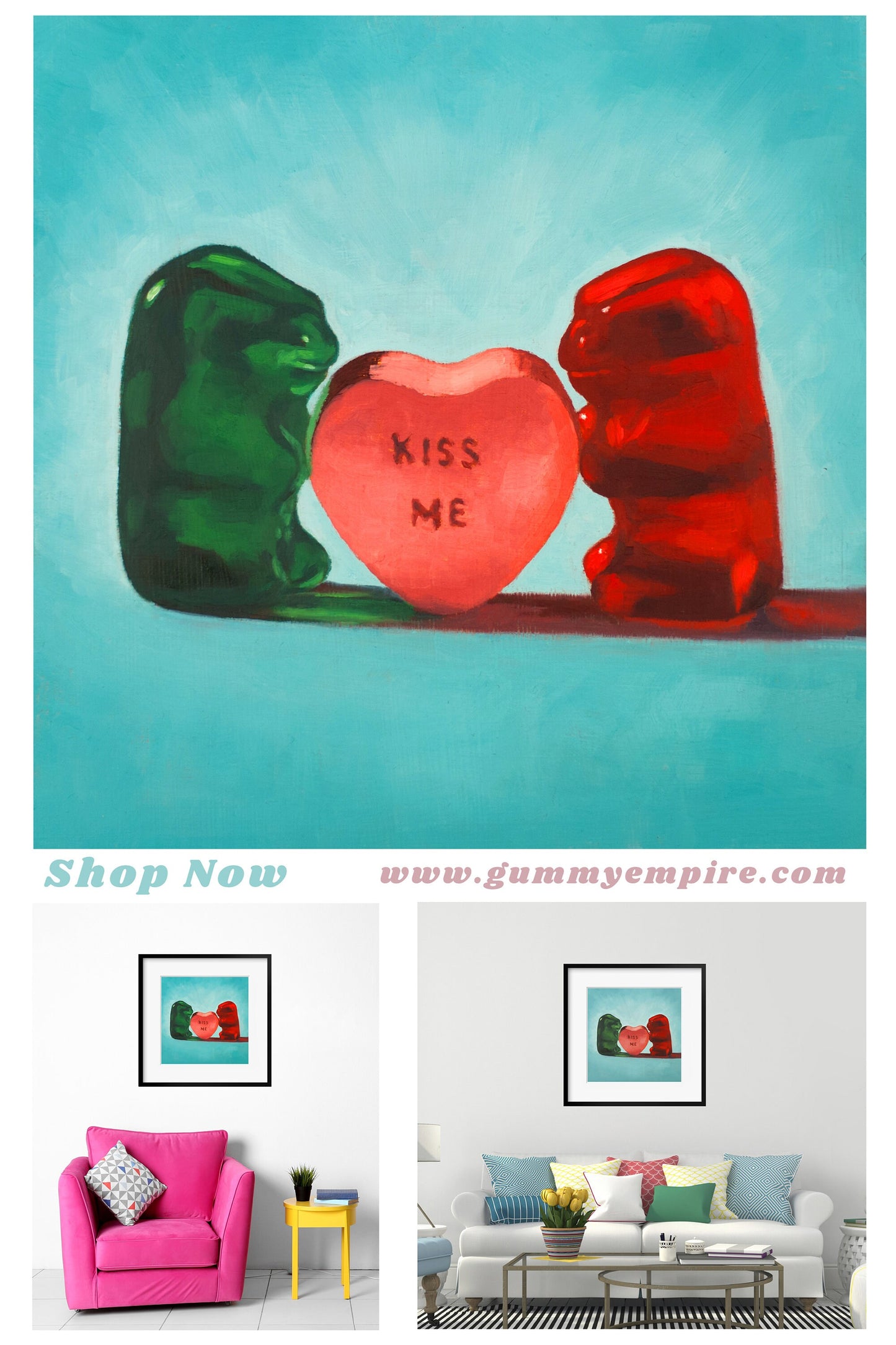 Gummy Bear Valentines Day Gift - Art print