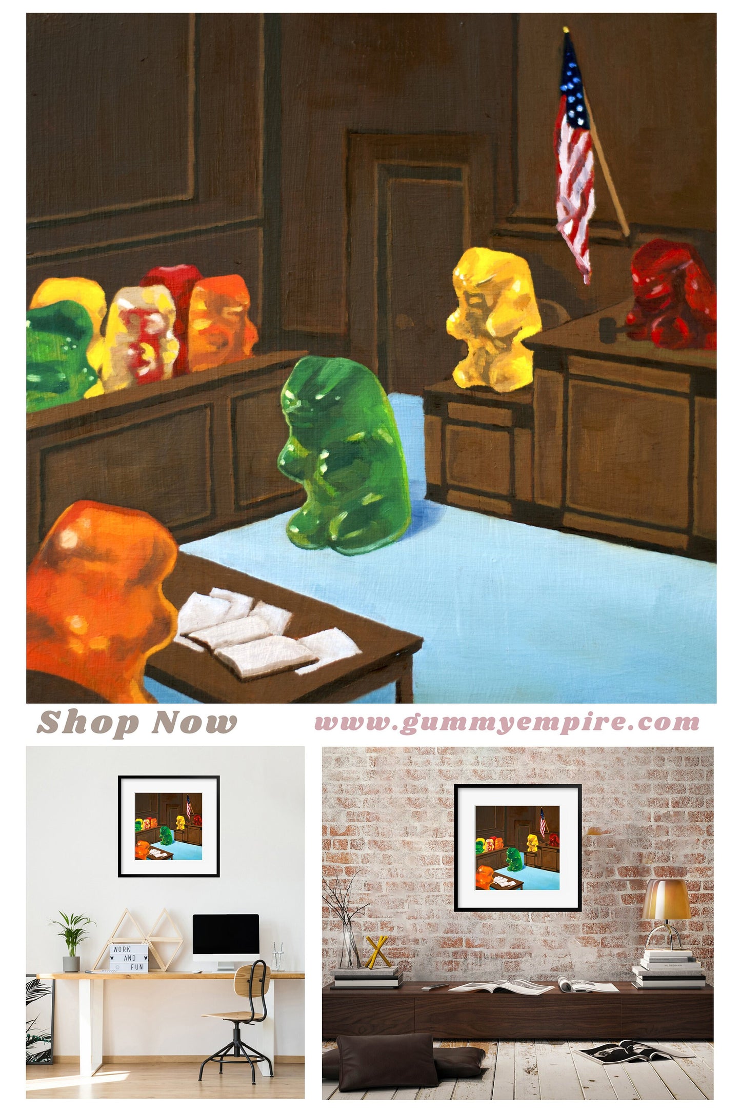 Gummy Bear Law And Order - art print