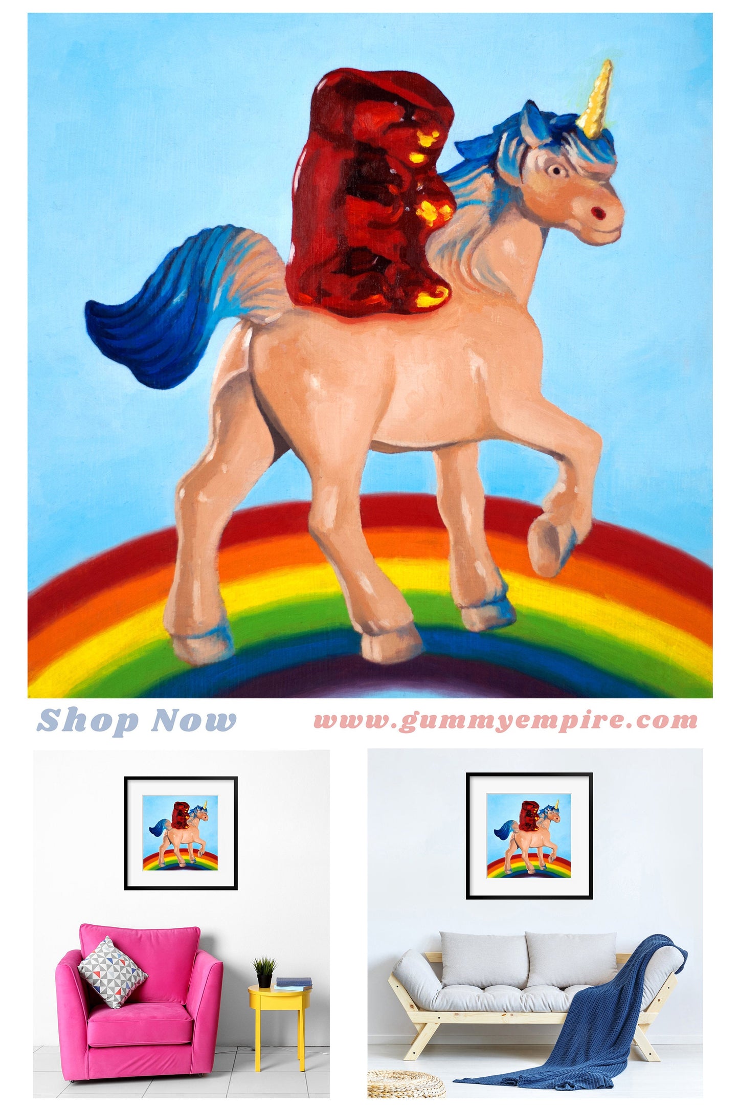 Gummy Bear Unicorn - Art Print