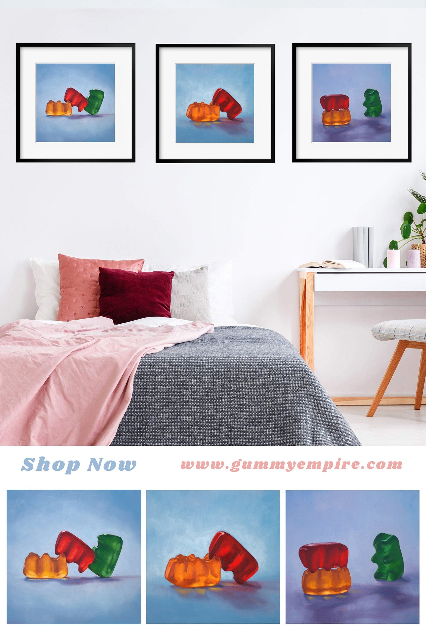 Sexy Gummy Bear Art - Set of 3 Prints