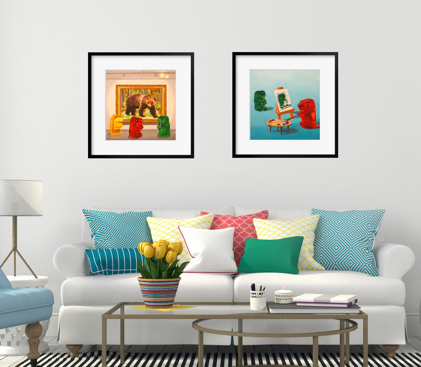 Gummy Bear art - set of 2 prints
