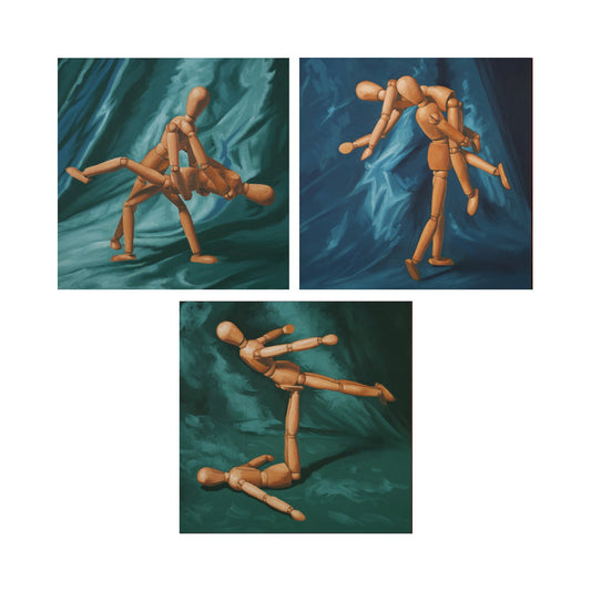 Wood Model Mannequin Art Dolls - Set of 3 Prints