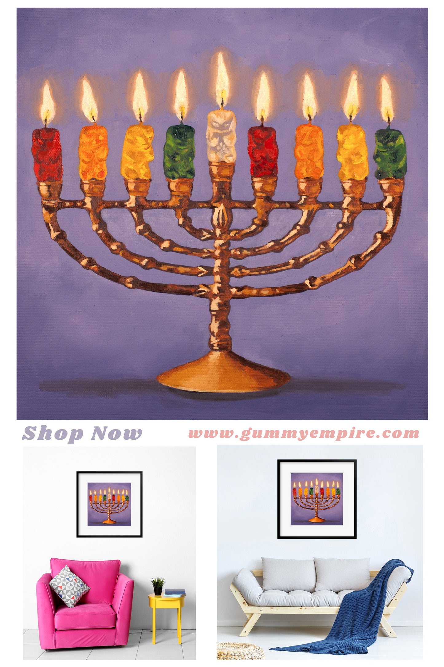 Gummy Bear Hanukkah - Art Print