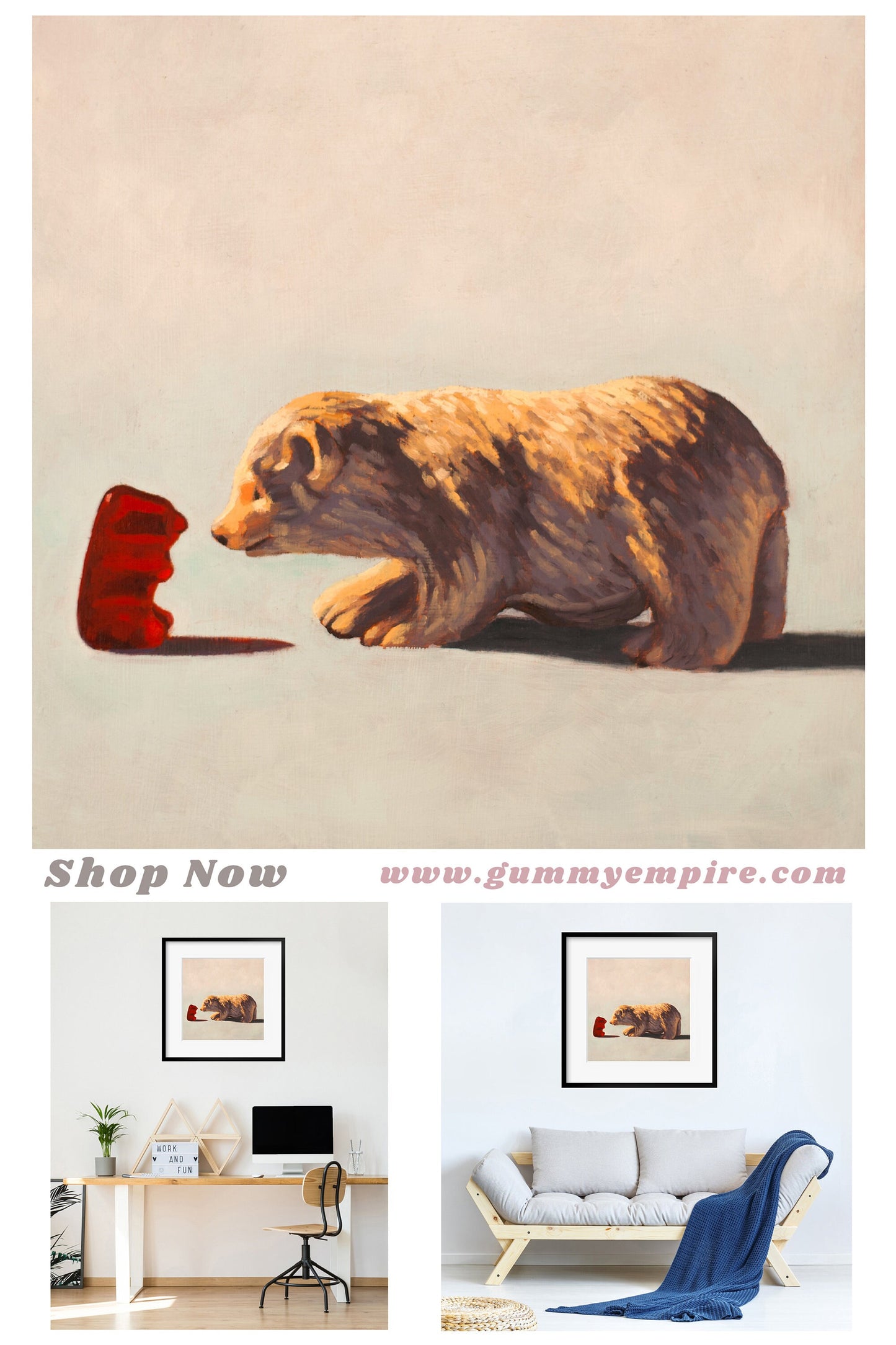 Gummy Bear and Bear - Art print