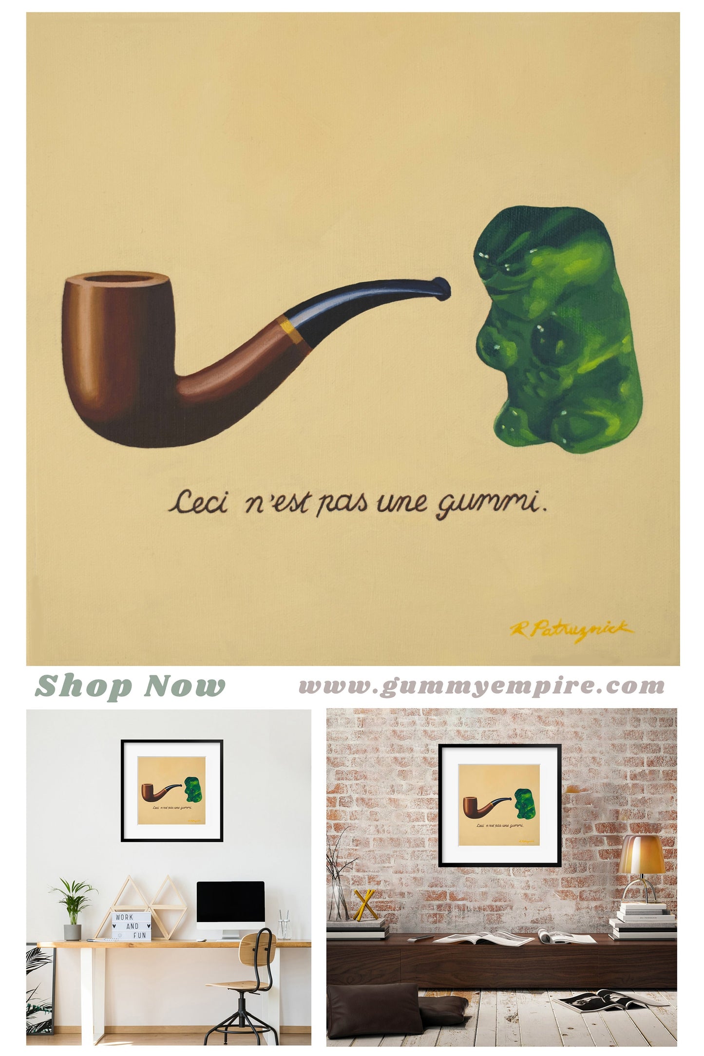 Gummy Bear Magritte - Art Print