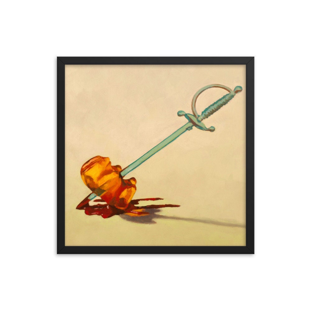 Gummy Bear Game Of Thrones - Framed Art Print