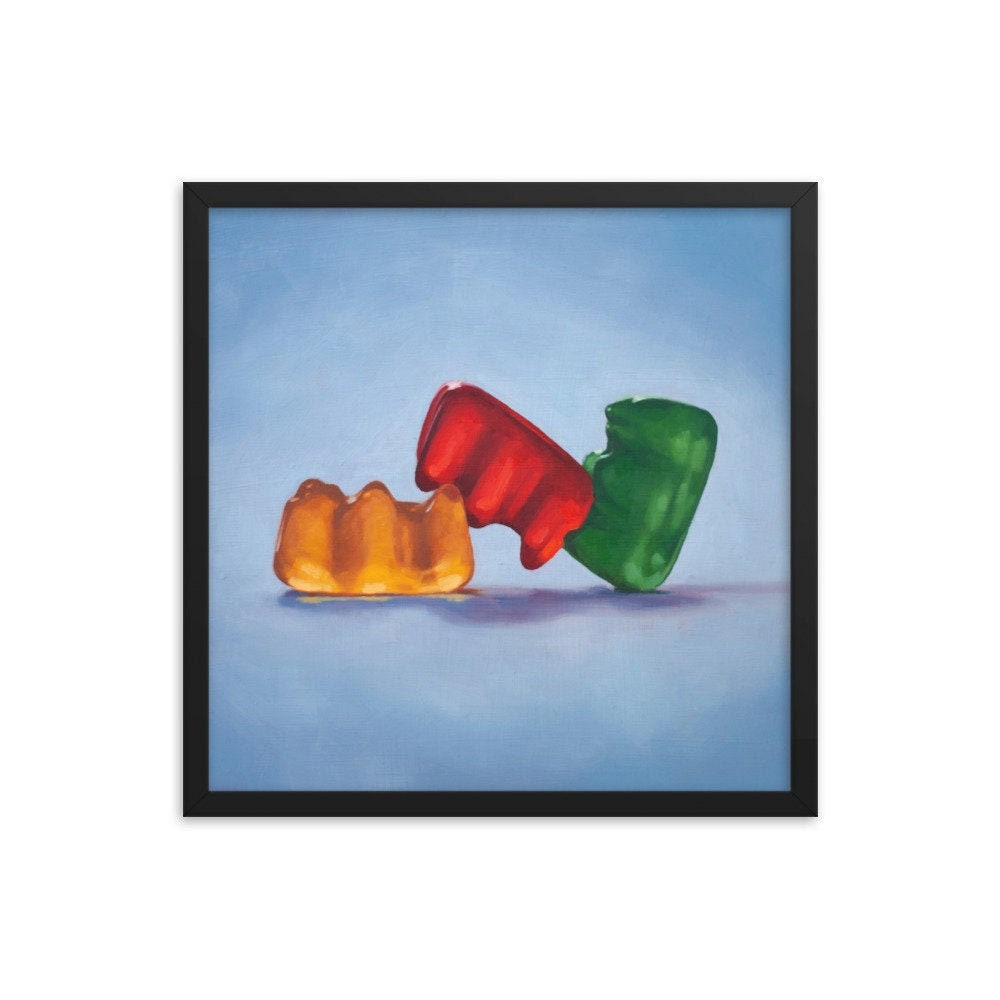 Gummy Bear Threesome - Framed Art Print