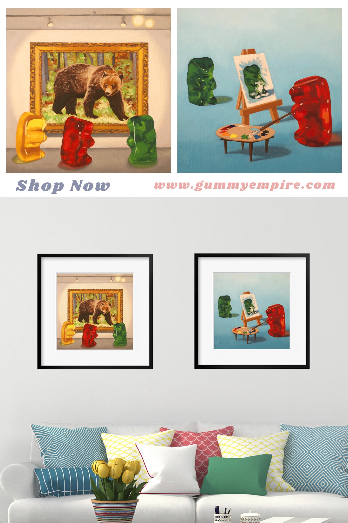 Gummy Bear art - set of 2 prints