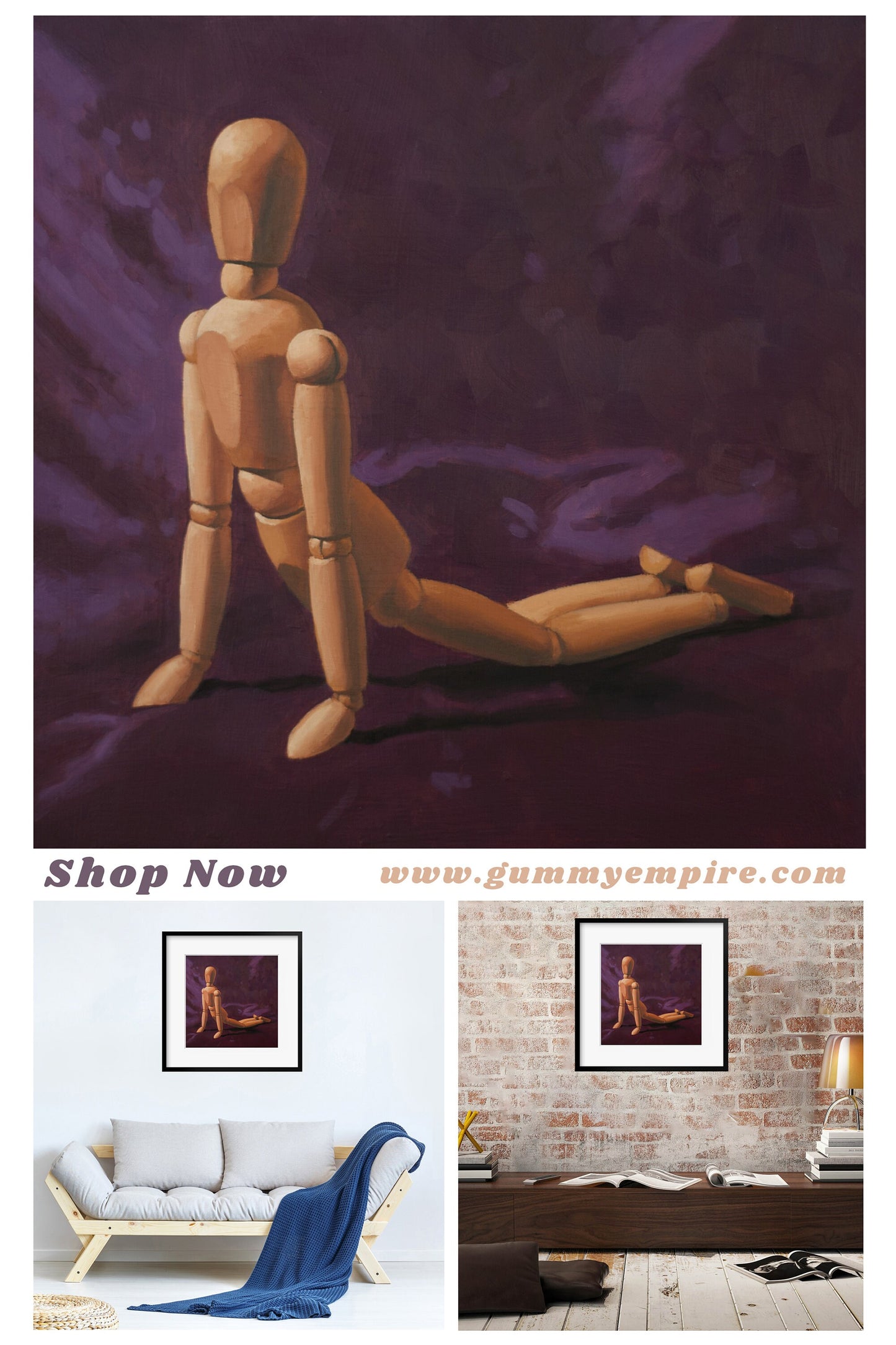 Yoga Mindfulness Mannequin - Art Print