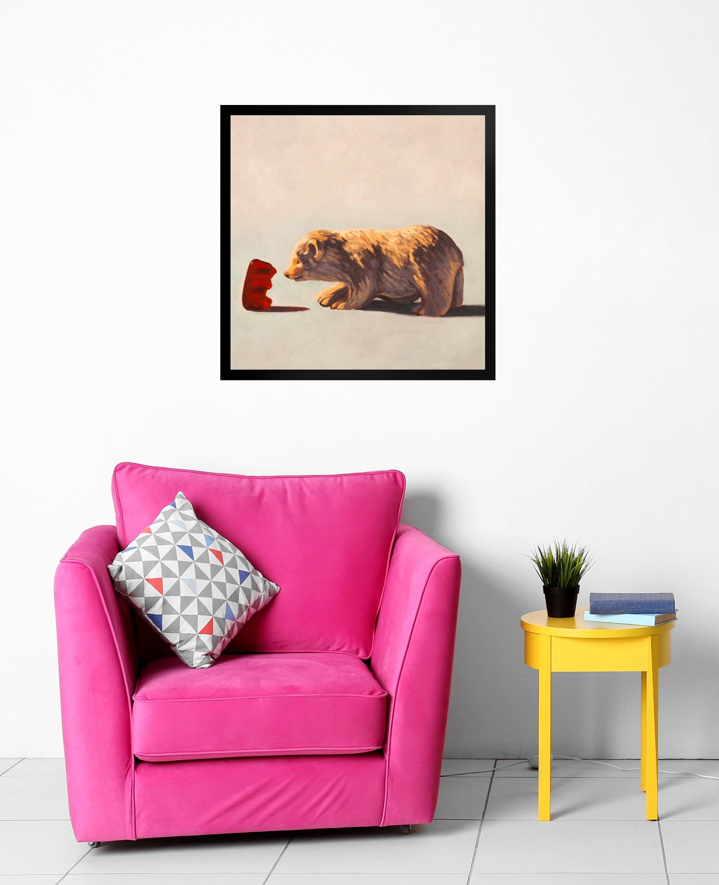 Gummy Bear and Bear - Framed Art print