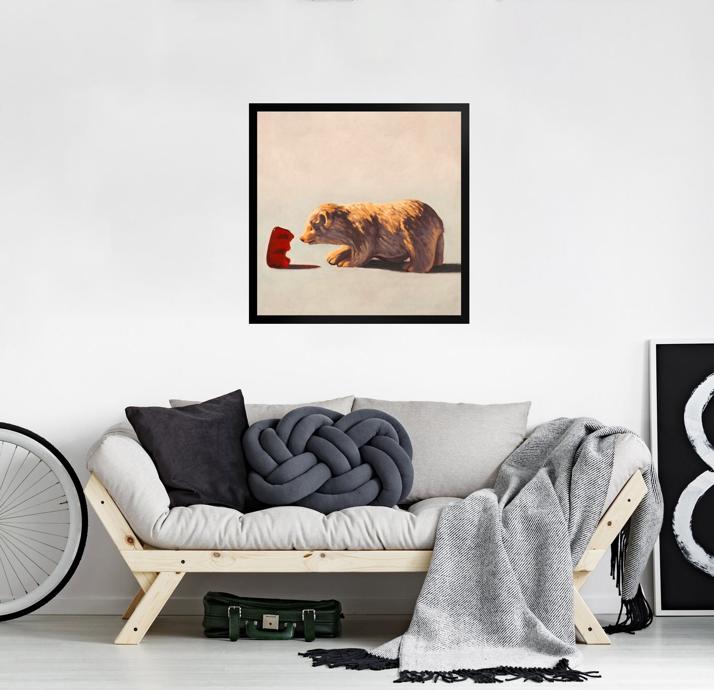 Gummy Bear and Bear - Framed Art print