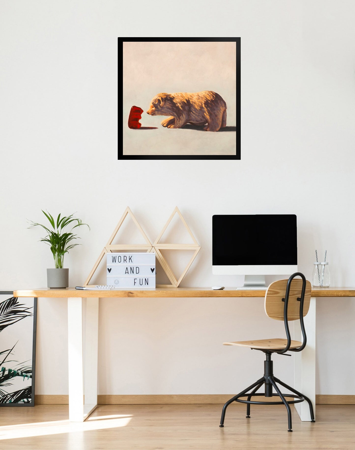 Gummy Bear and Bear - Framed Art print