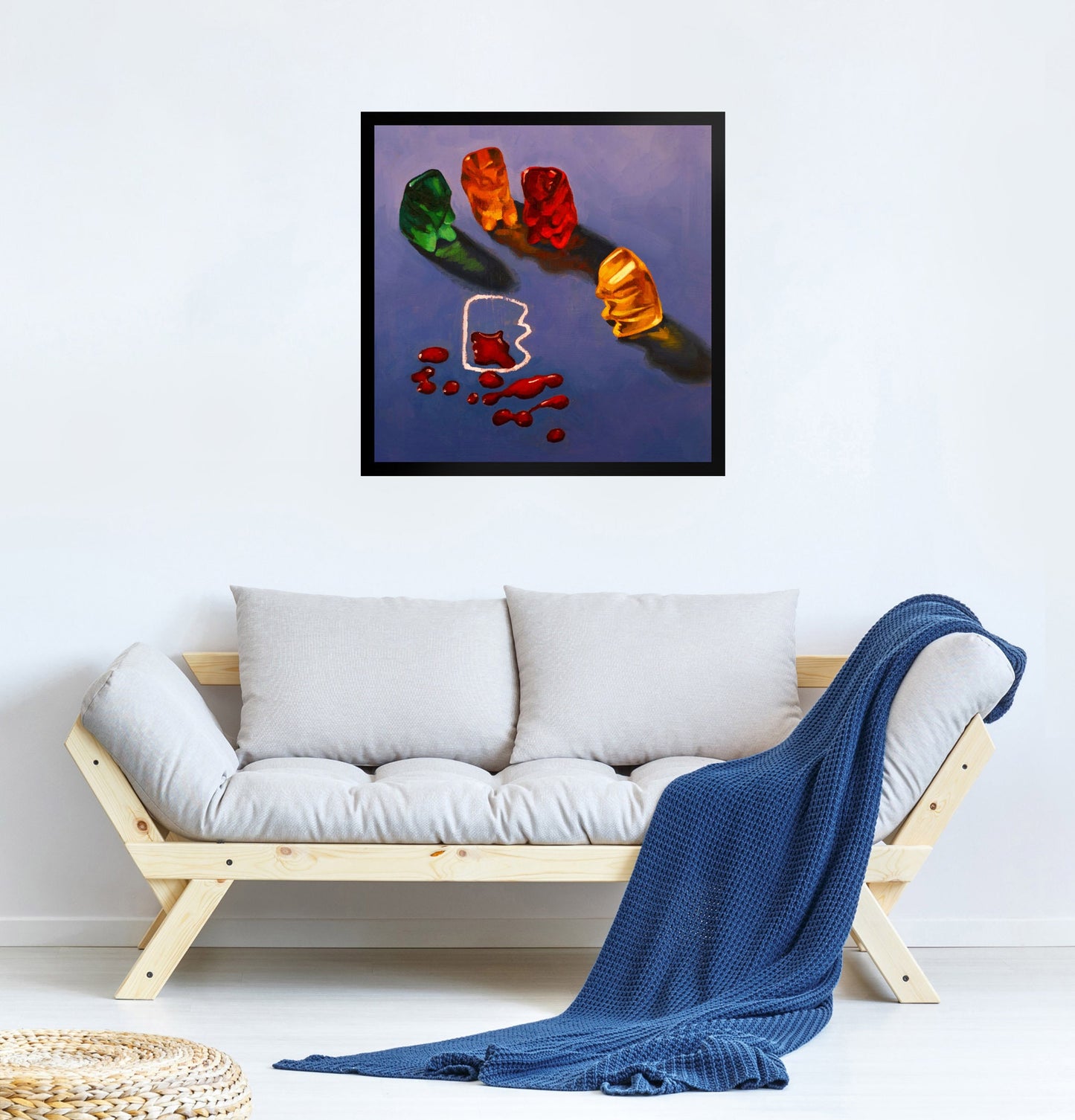 Gummy Bear CSI Crime Scene - Framed Art Print