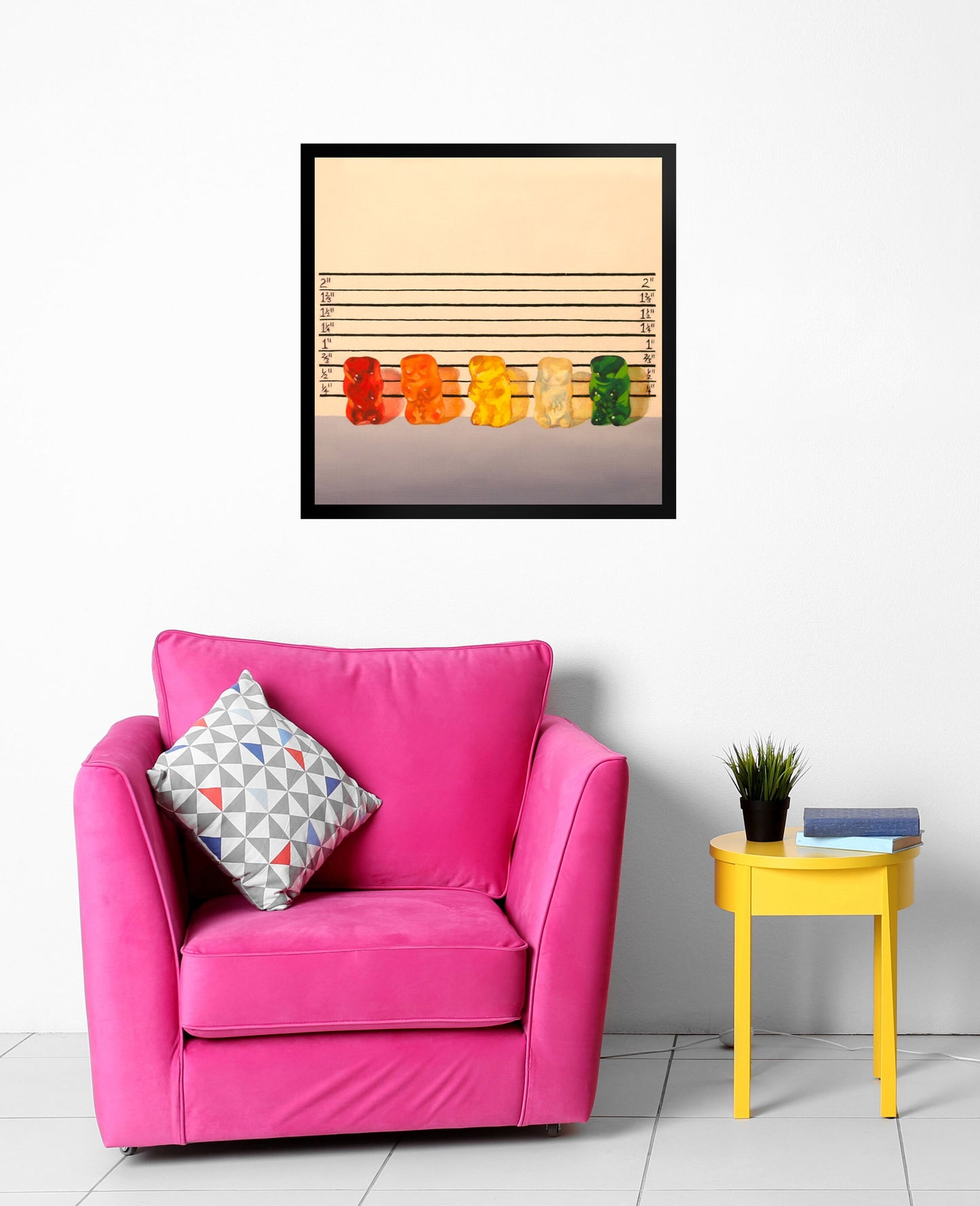 Gummy Bear Line Up - Framed Art Print