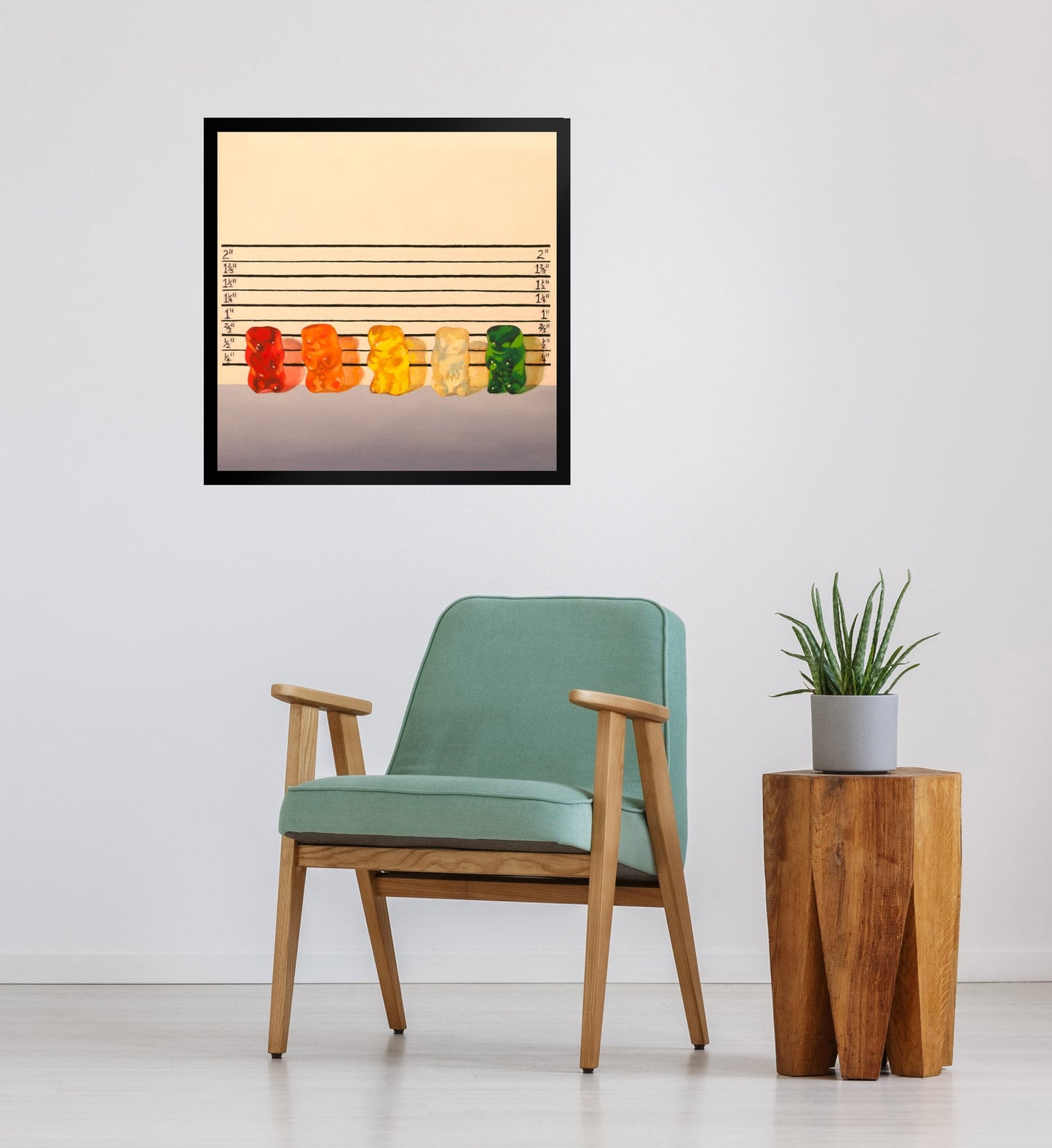 Gummy Bear Line Up - Framed Art Print
