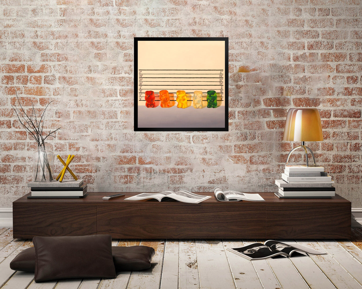 Gummy Bear Line Up - Framed Art Print