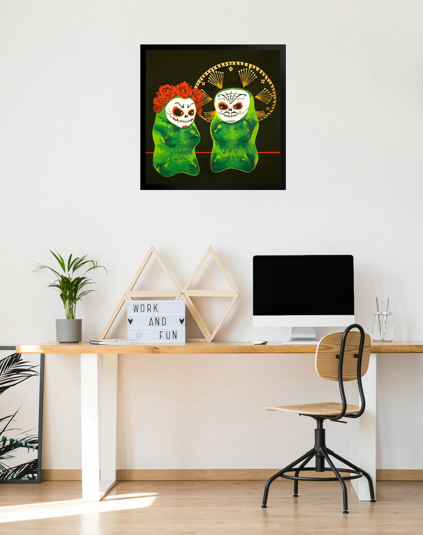 Gummy Bear Day Of The Dead - Framed Art Print