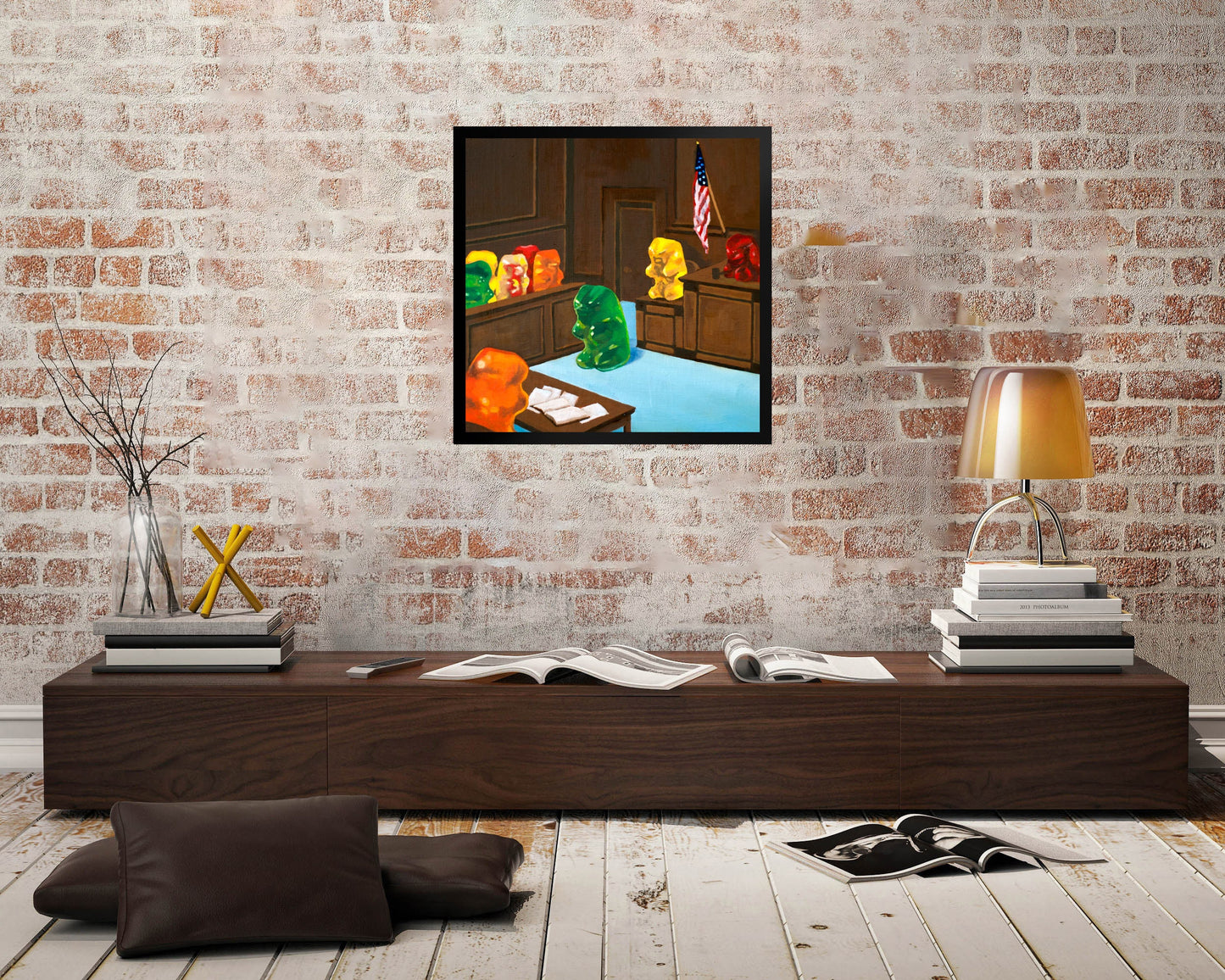 Gummy Bear Law And Order - Framed Art Print