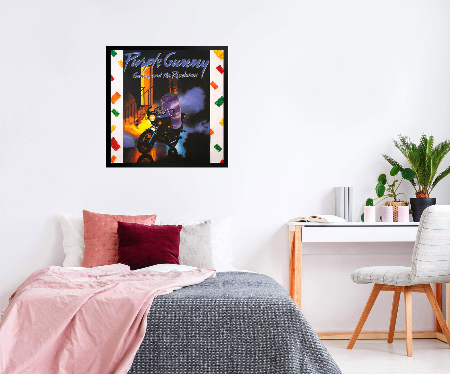 Gummy Bear Purple Rain - Framed Art Print