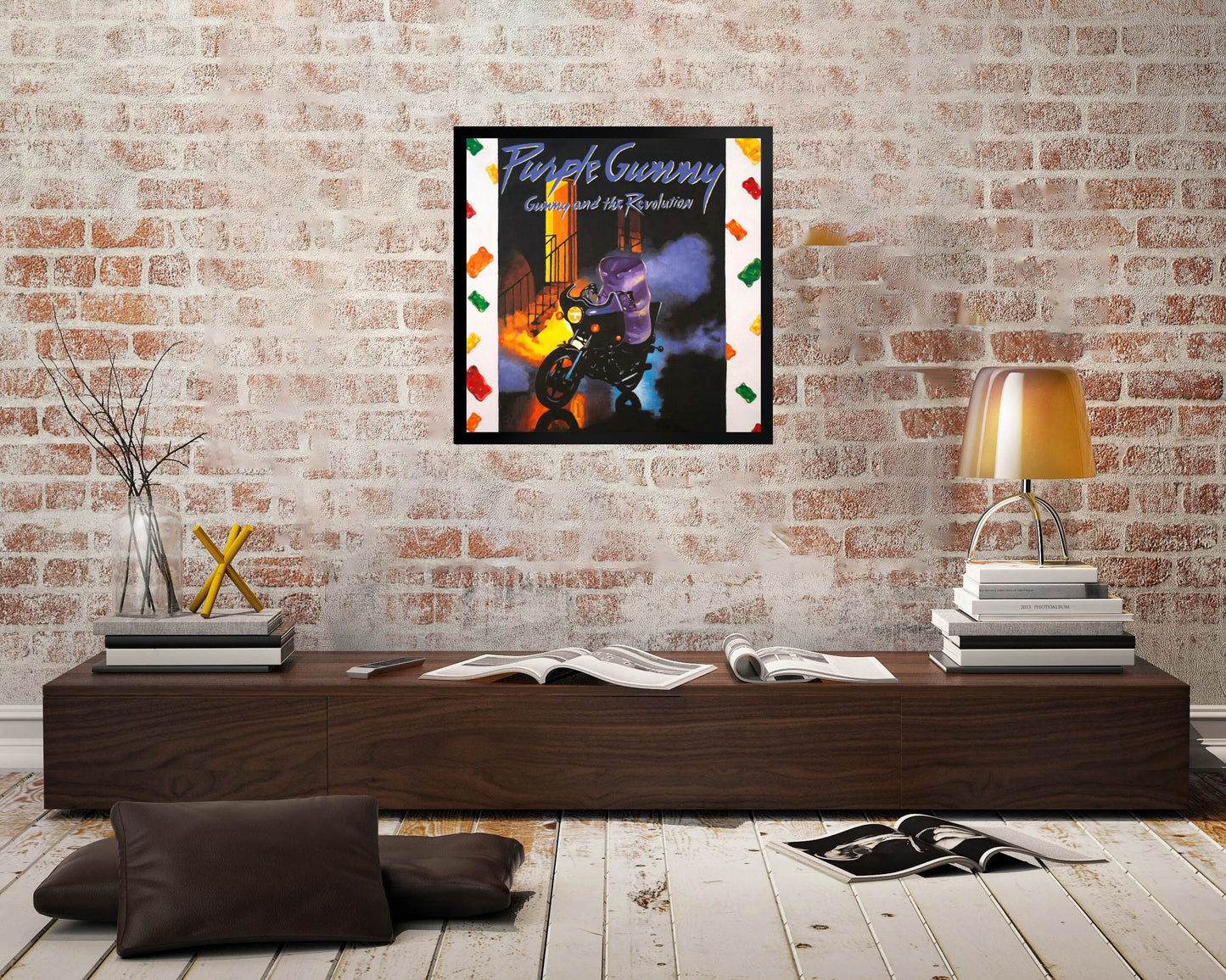 Gummy Bear Purple Rain - Framed Art Print