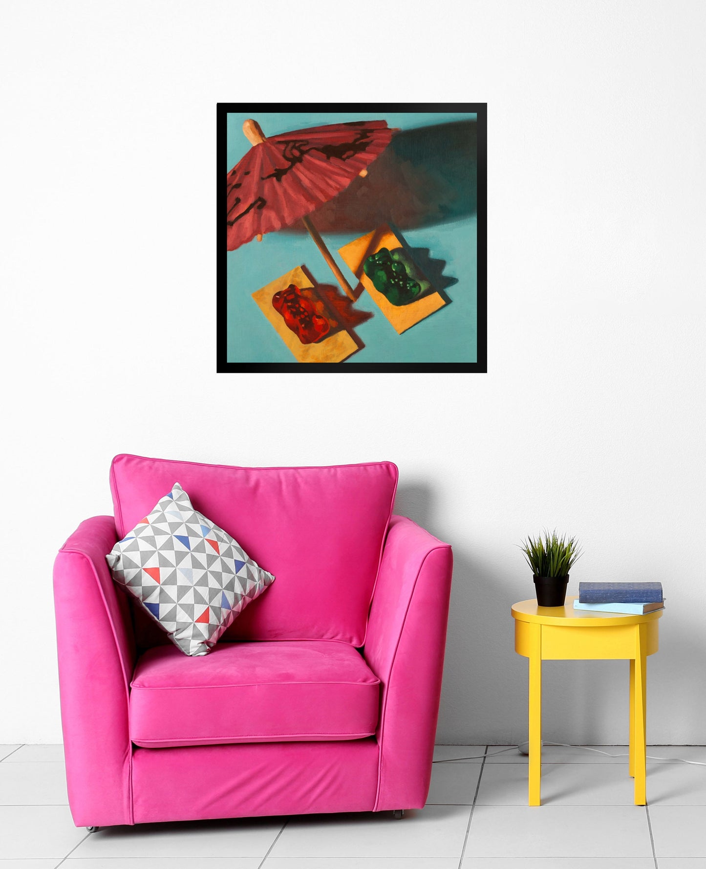 Gummy Bear Beach Bum - Framed Art print