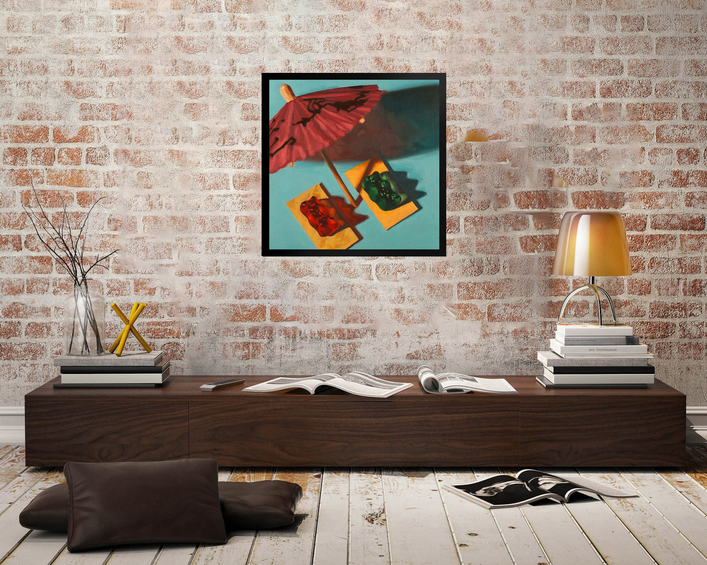 Gummy Bear Beach Bum - Framed Art print