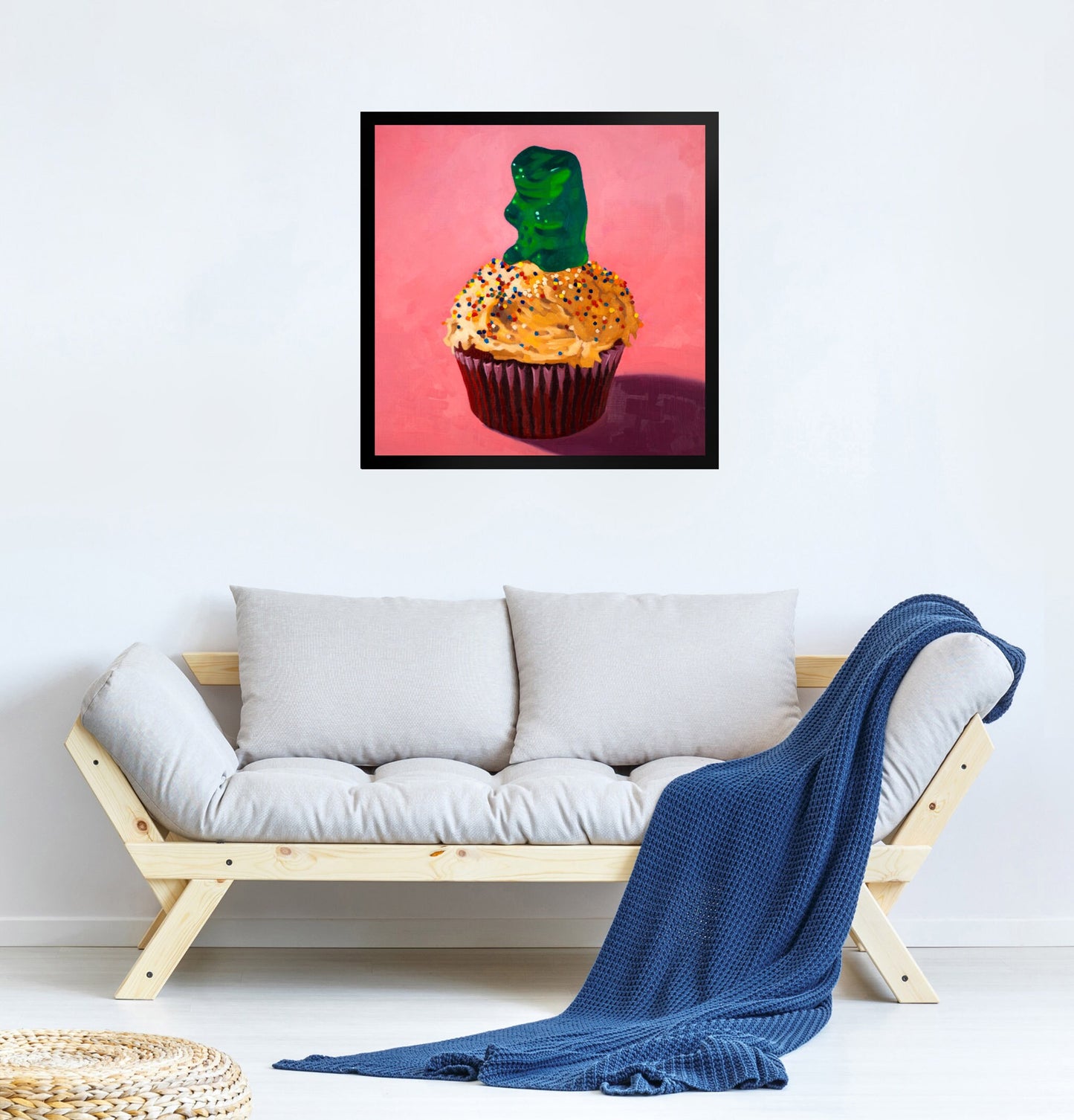 Gummy Bear Cupcake - Framed Art Print