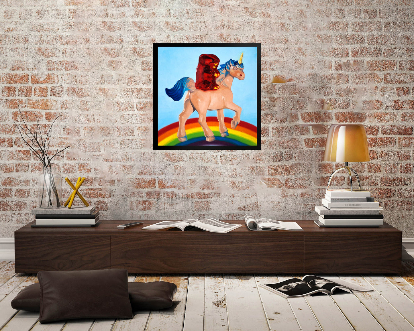 Gummy Bear Unicorn - Framed Art Print